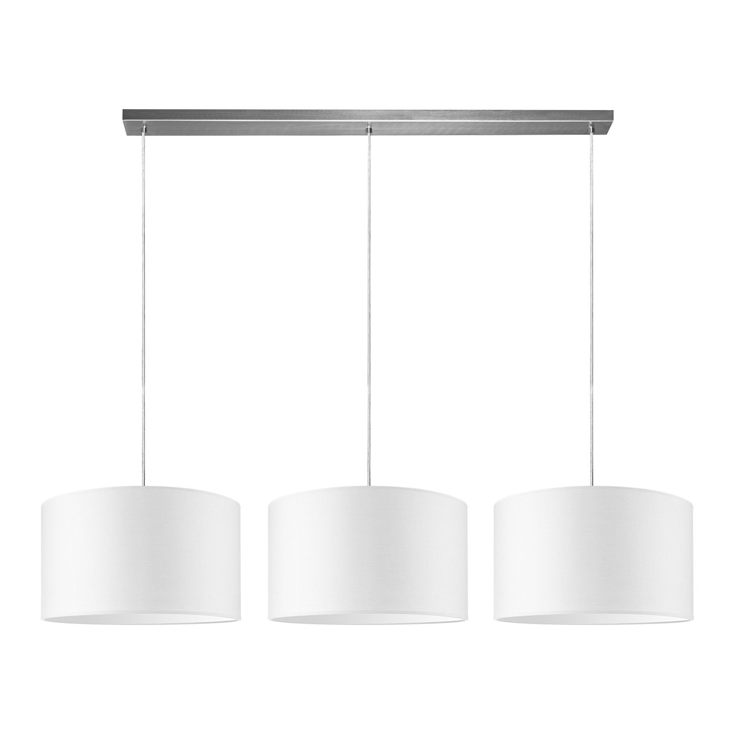 Beam 3 Bling 40 – Luxe drielichts hanglamp met witte katoenen kappen
