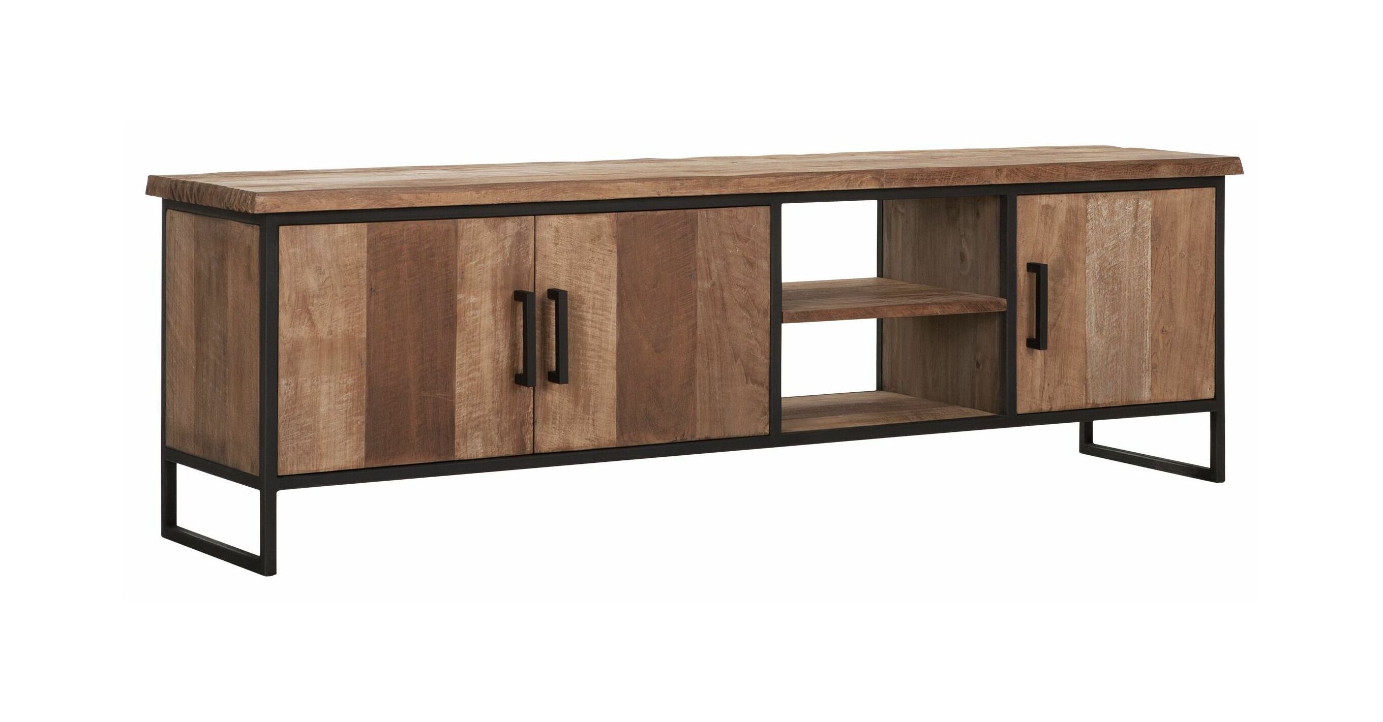 Beam TV‑meubel van gerecycled teakhout – 180 cm, natuurkleur