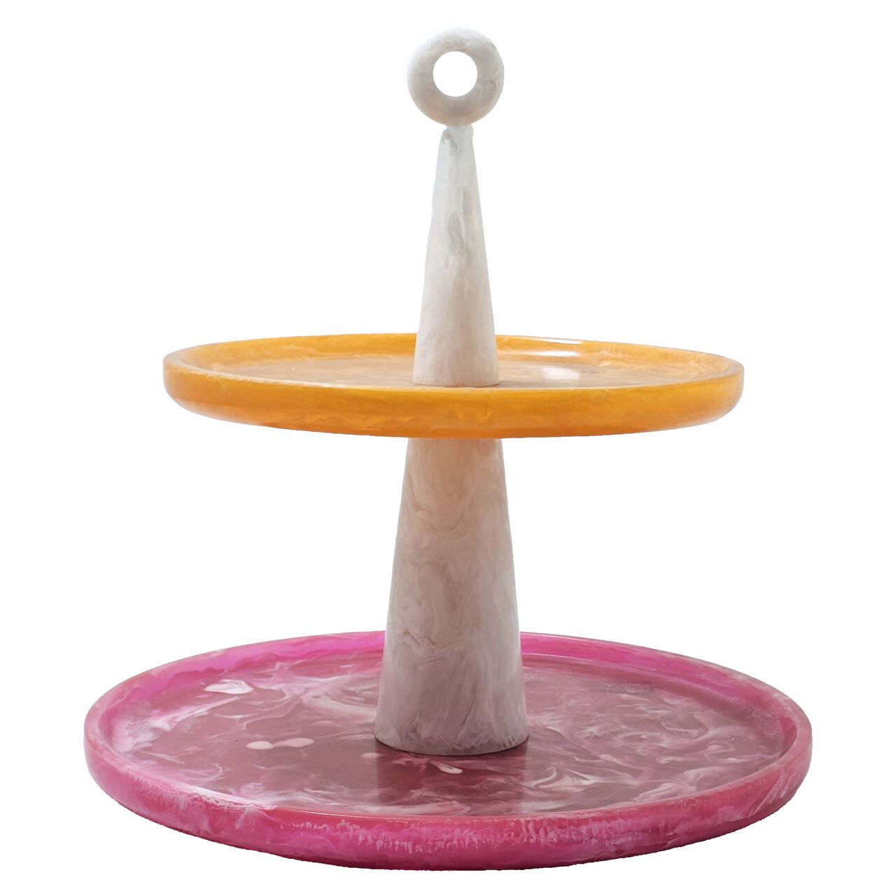 Beccy etagère van Richmond – Compacte beige wandkast van duurzaam resin