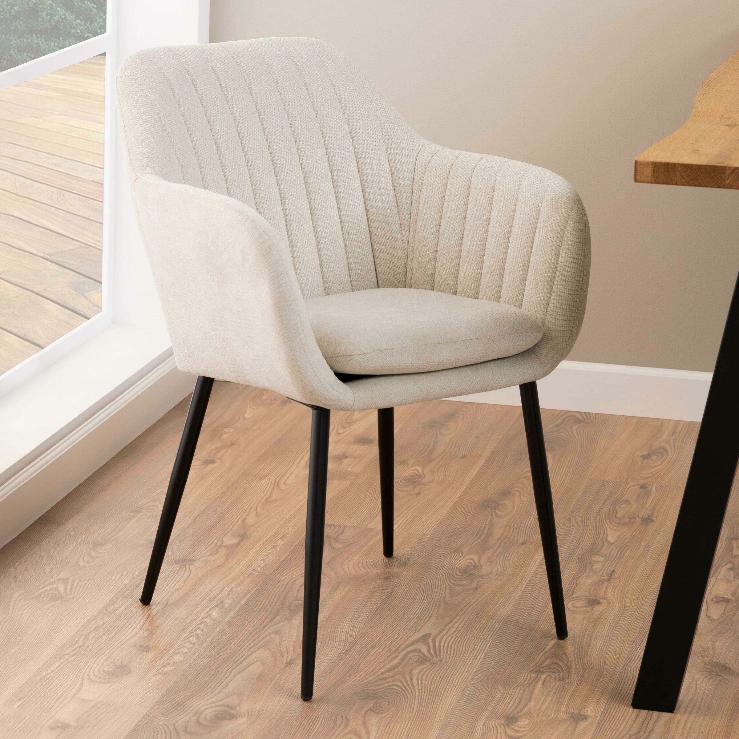 Bendt Albin Eetkamerstoel – Zachte Zandtint, Modern Design