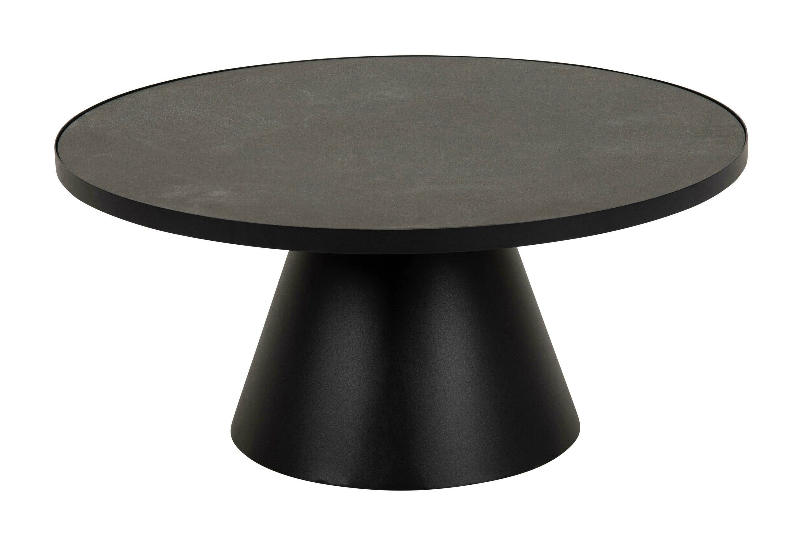 Bendt Anemone ronde salontafel – zwart, 86 cm