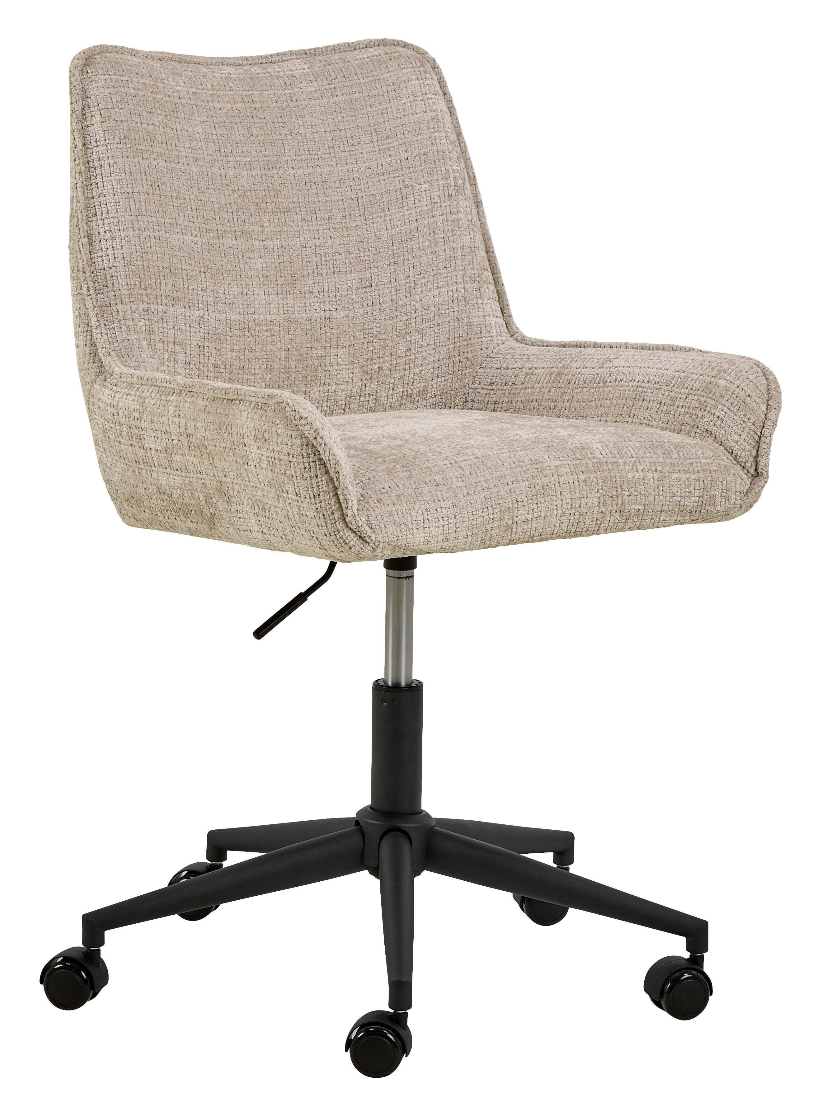 Bendt Bureaustoel Erika – Comfortabele Chenille in Beige met Verstelbare Hoogte