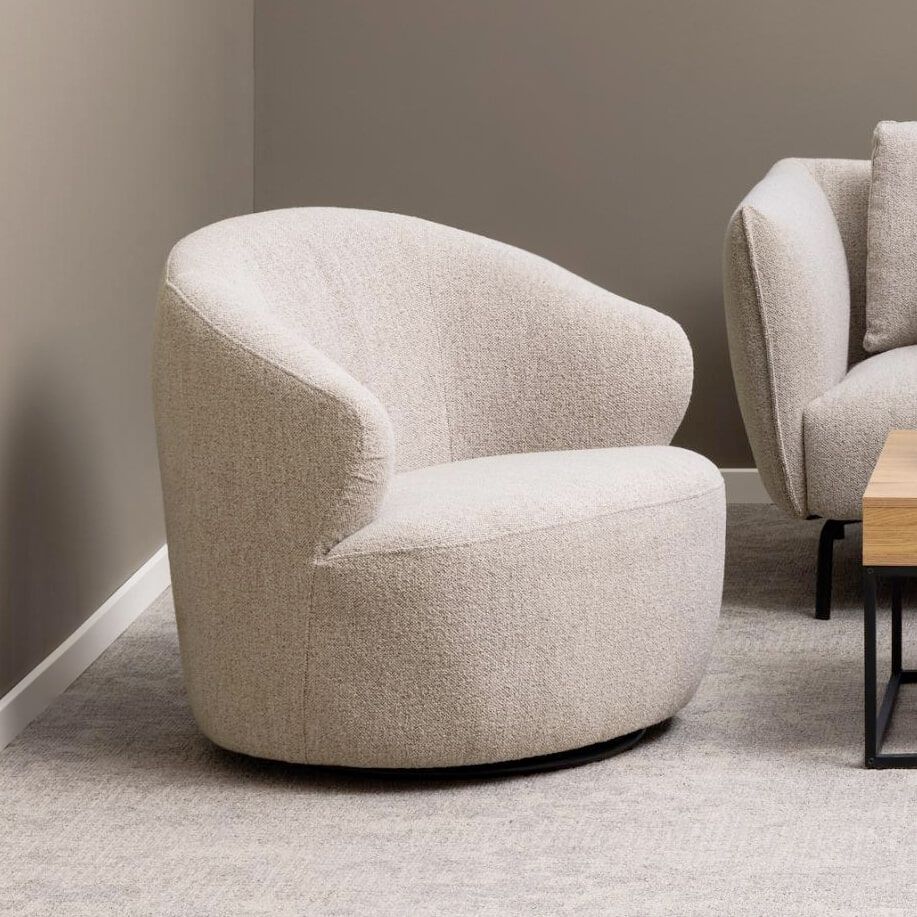 Bendt Draaibare Fauteuil Breah Bouclé – Luxe Lounge in Beige