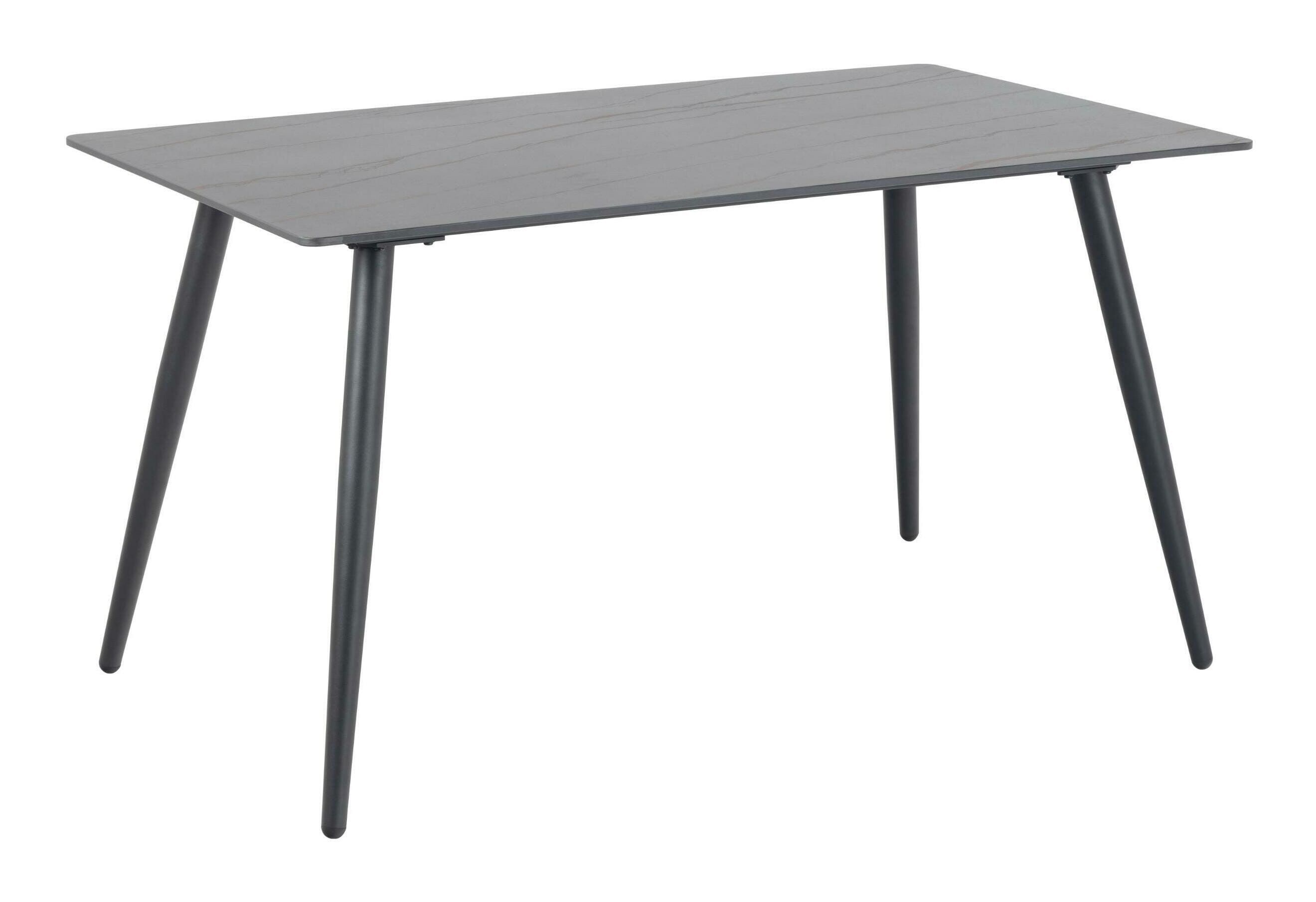 Bendt Eettafel Ib Keramiek – Minimalistische zwart getinte tafel 140 × 80 cm