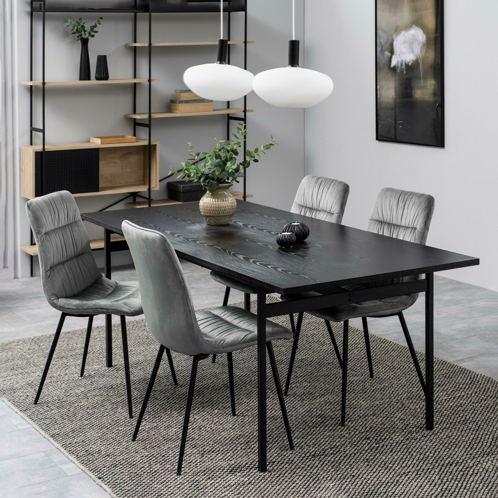 Bendt Eettafel Mick – Moderne Zwarte Eettafel 200 × 90 cm