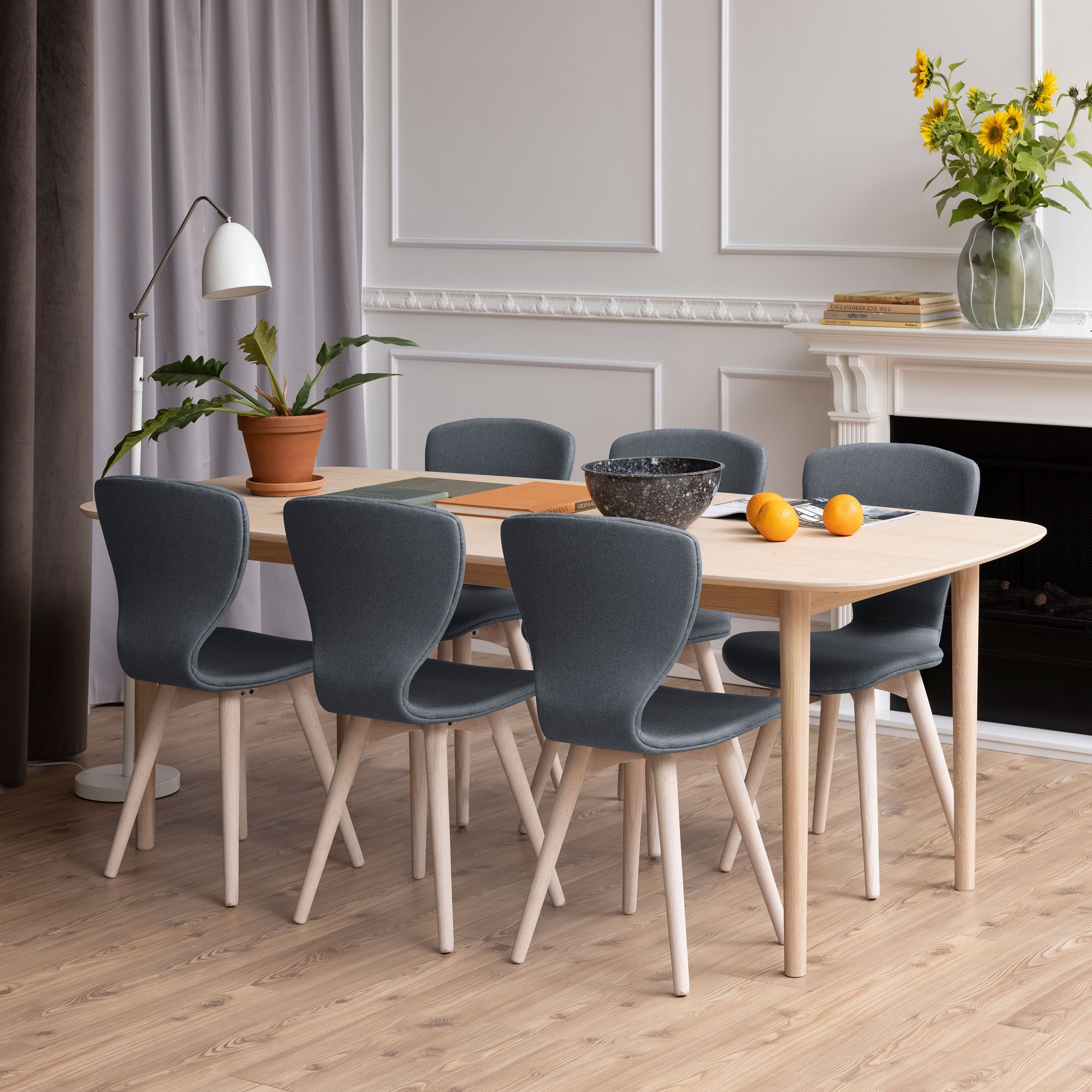 Bendt Eettafel Ove Whitewash – 210 × 100 cm – voor maximaal 8 personen