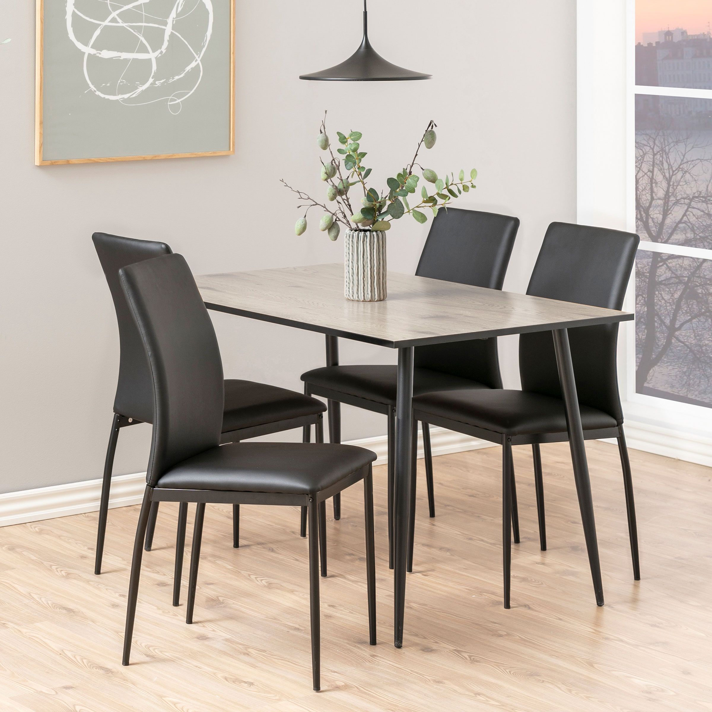 Bendt Eettafel Siena 120×80 cm – Strak Whitewash Design