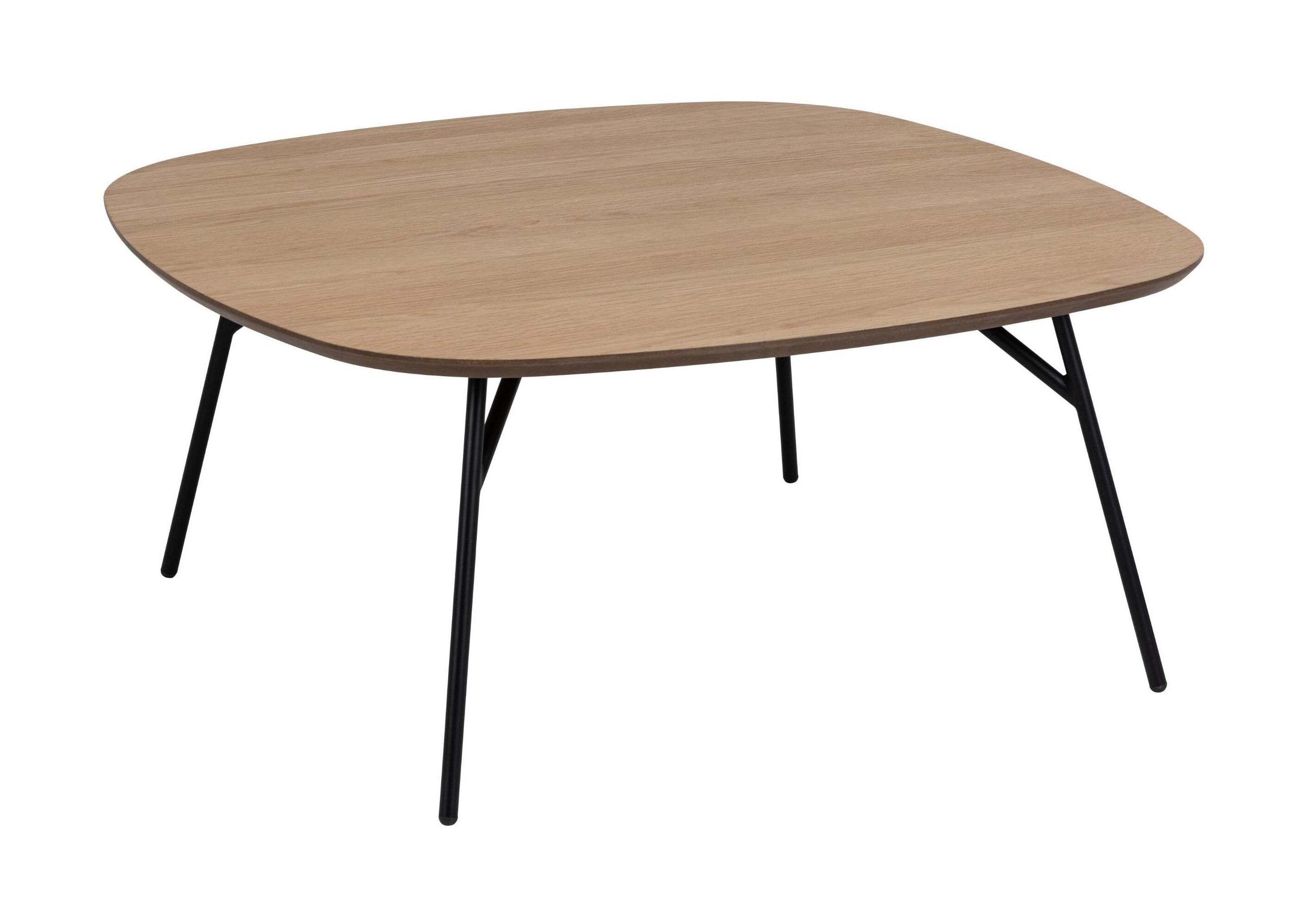 Bendt Kiyomi Salontafel – afgerond eikenfineer 90 × 90 cm, modern & organisch