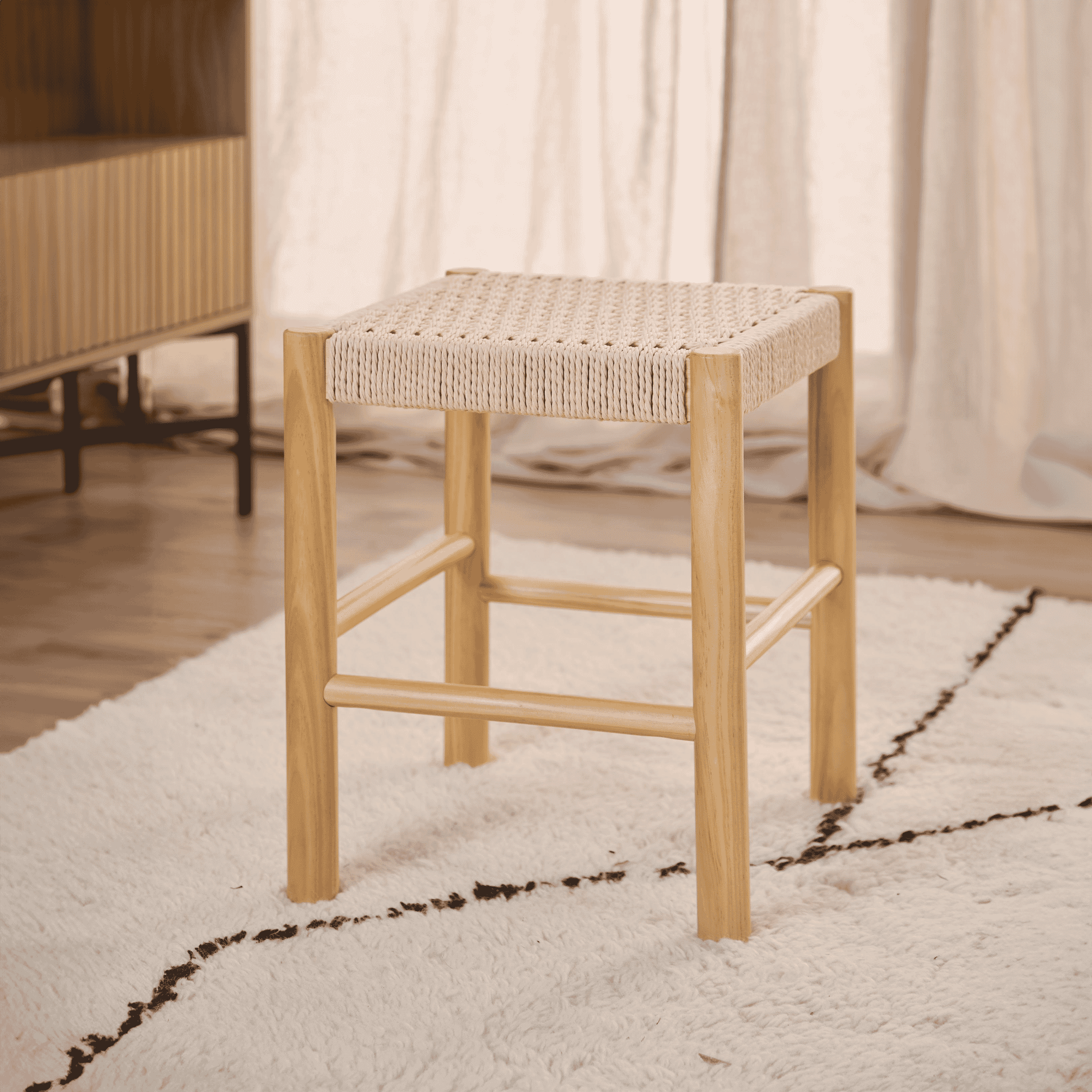 Bendt Krukje Marlen – Scandinavisch design met geweven papieren koord in wit