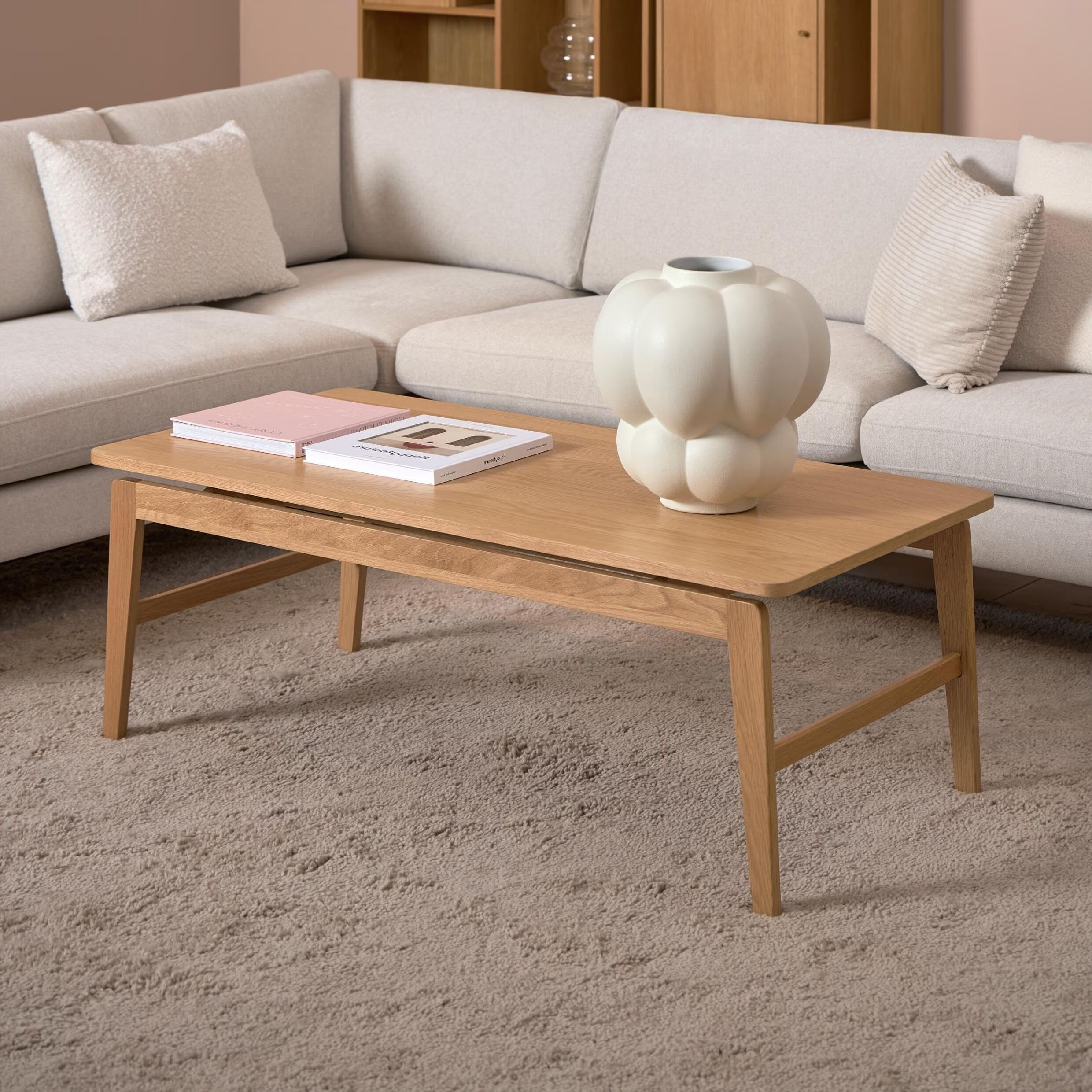 Bendt Lierin Salontafel – Scandinavisch eikendesign in 120 × 60 cm