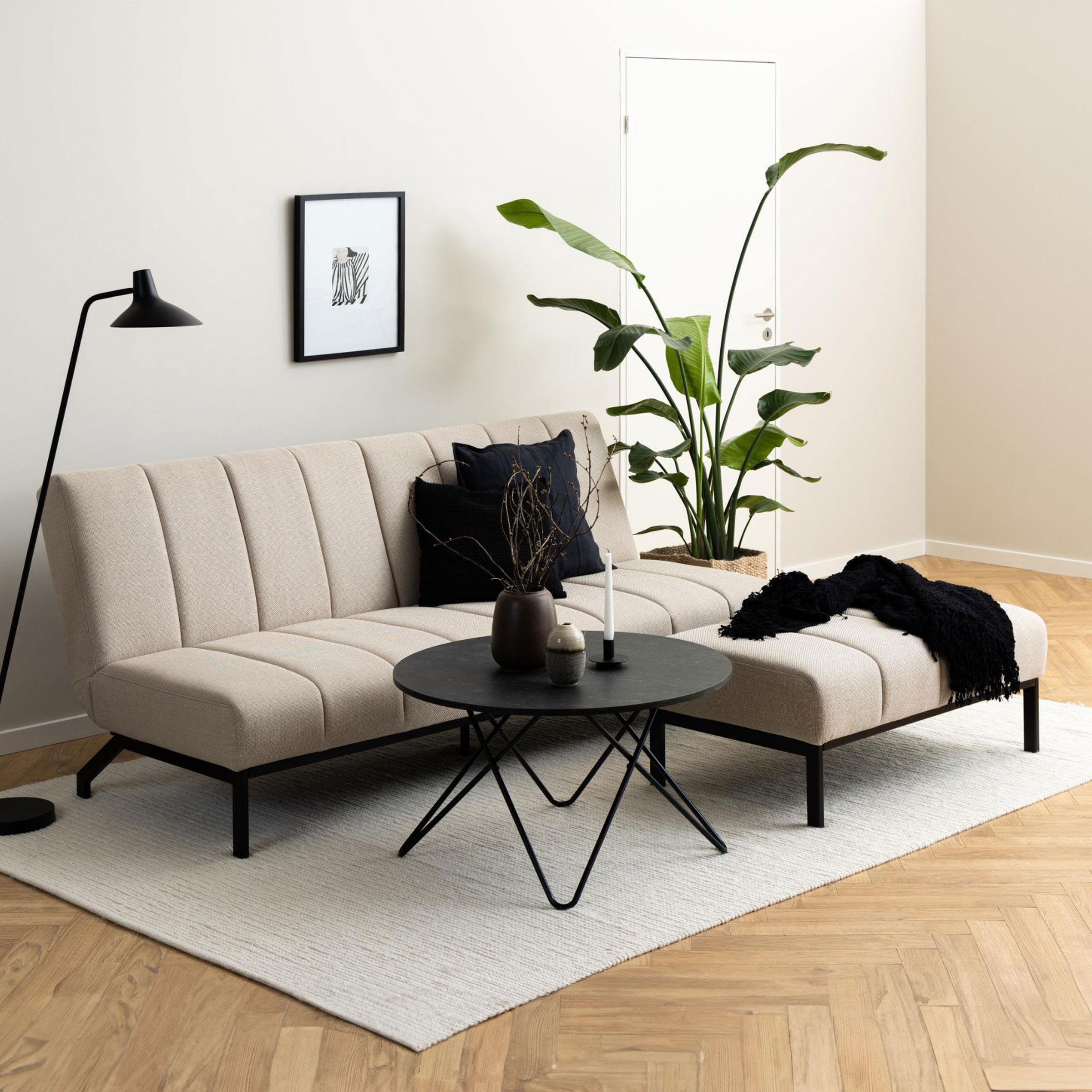 Bendt Meeka Slaapbank 120 × 198 cm – Beige, stijlvol & functioneel
