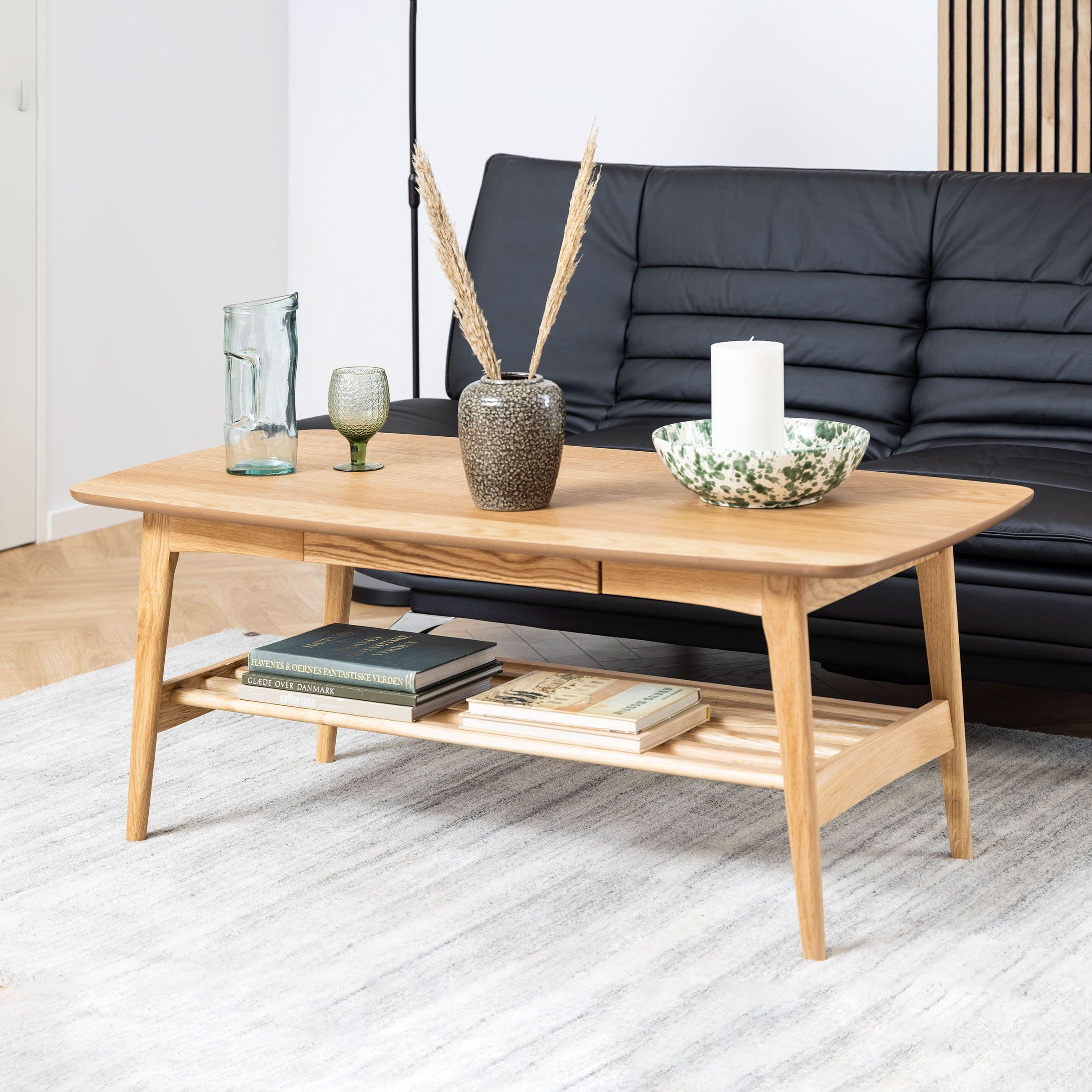 Bendt Salontafel Bjarne in Warm Eiken – Scandinavisch Retro Design (130 × 70 cm)