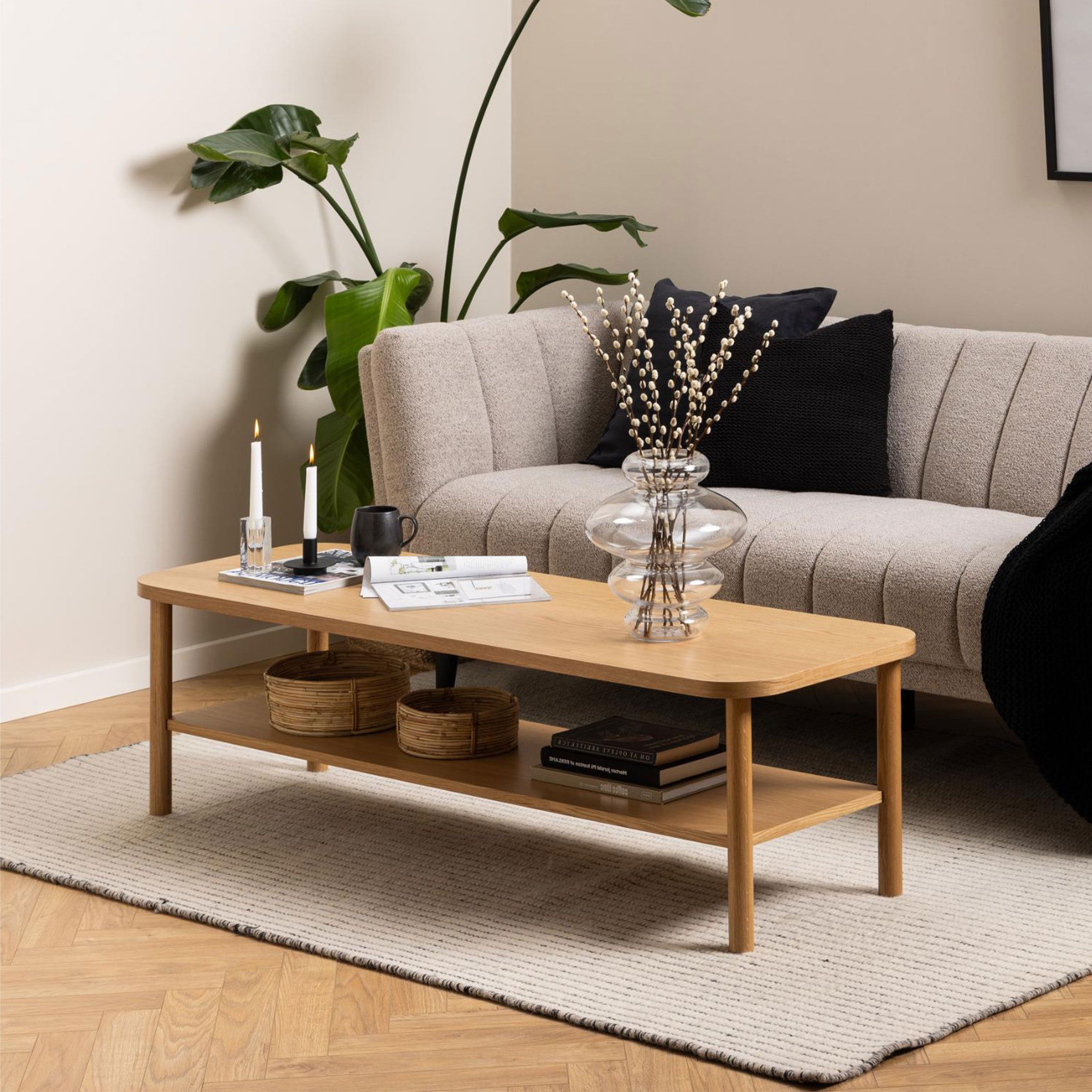 Bendt Salontafel Jazzmen Eiken – 150 × 50 cm – Naturel