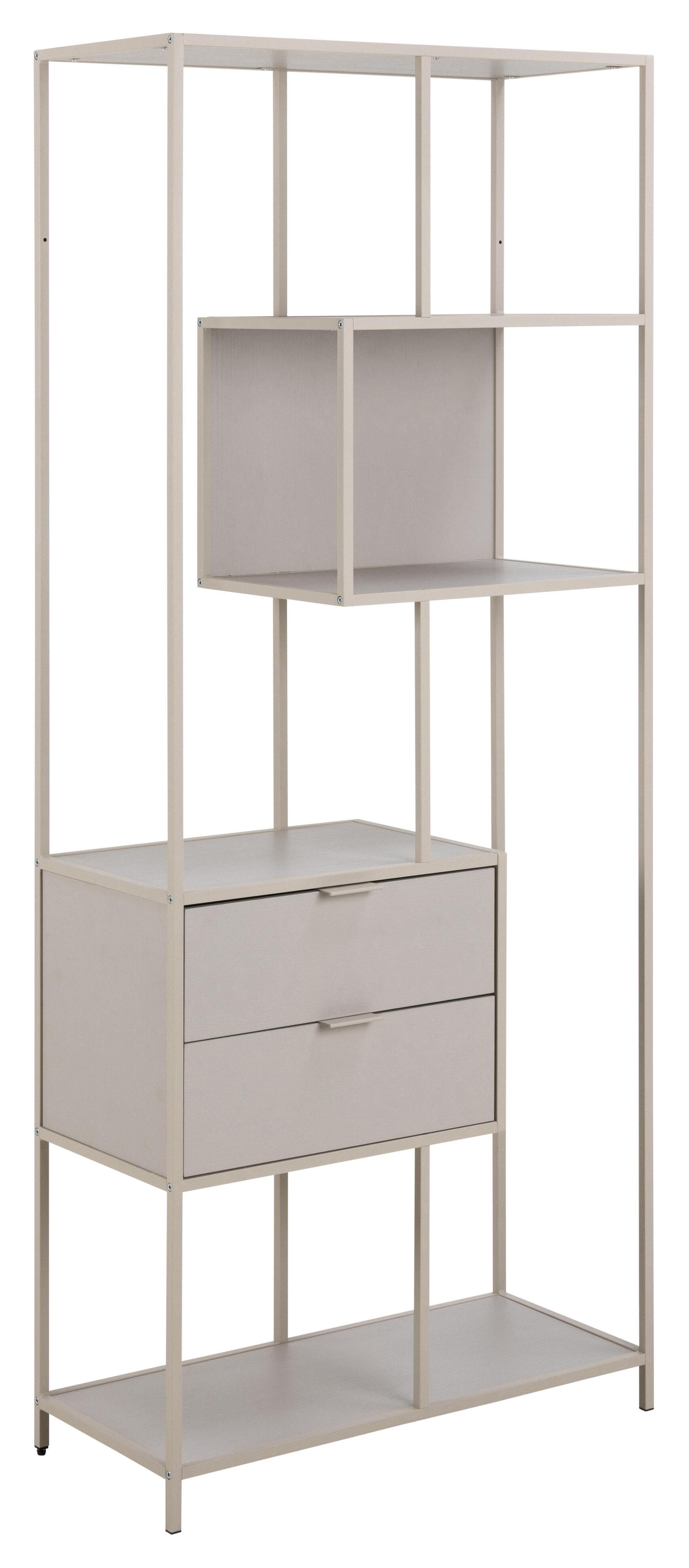 Bendt Wandrek Holger – Grijs, 185 cm Hoog met 2 Lades en Asymmetrisch Detail