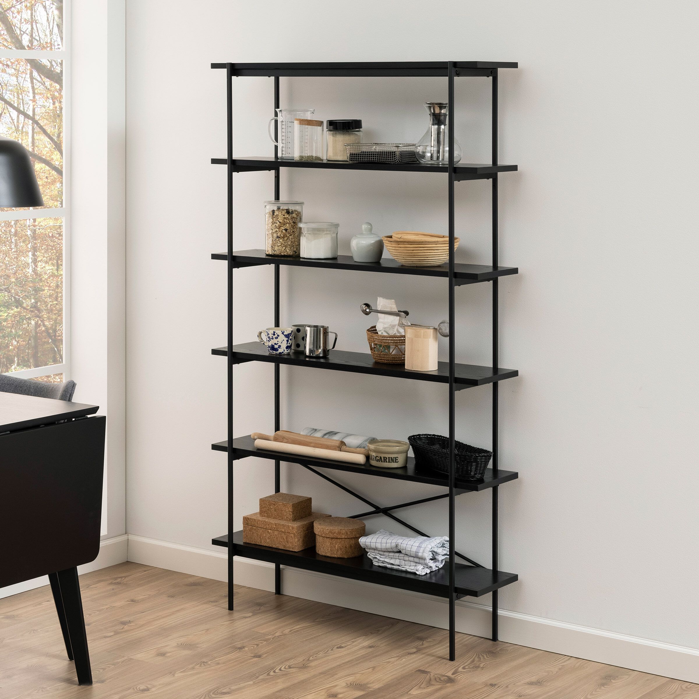Bendt Wandrek Mick 94×172 cm – Stijlvol Zwart Opbergsysteem
