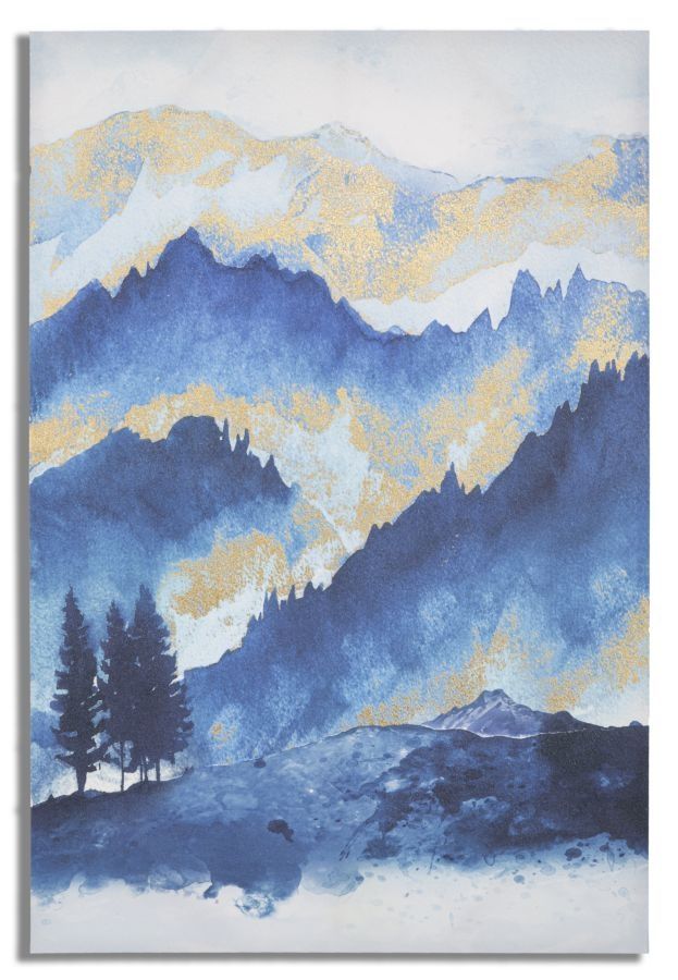 Bergboom Wanddecoratie – Geverfd Kunstwerk van Mauro Ferretti (80 × 30 × 120 cm)