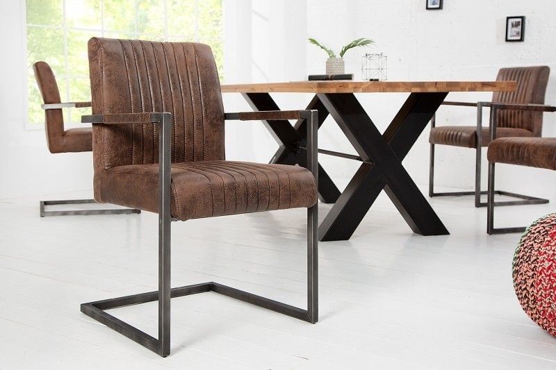 BIG ASTON Vintage Bruine Sleefstoel – Modern Design van Invicta Interior