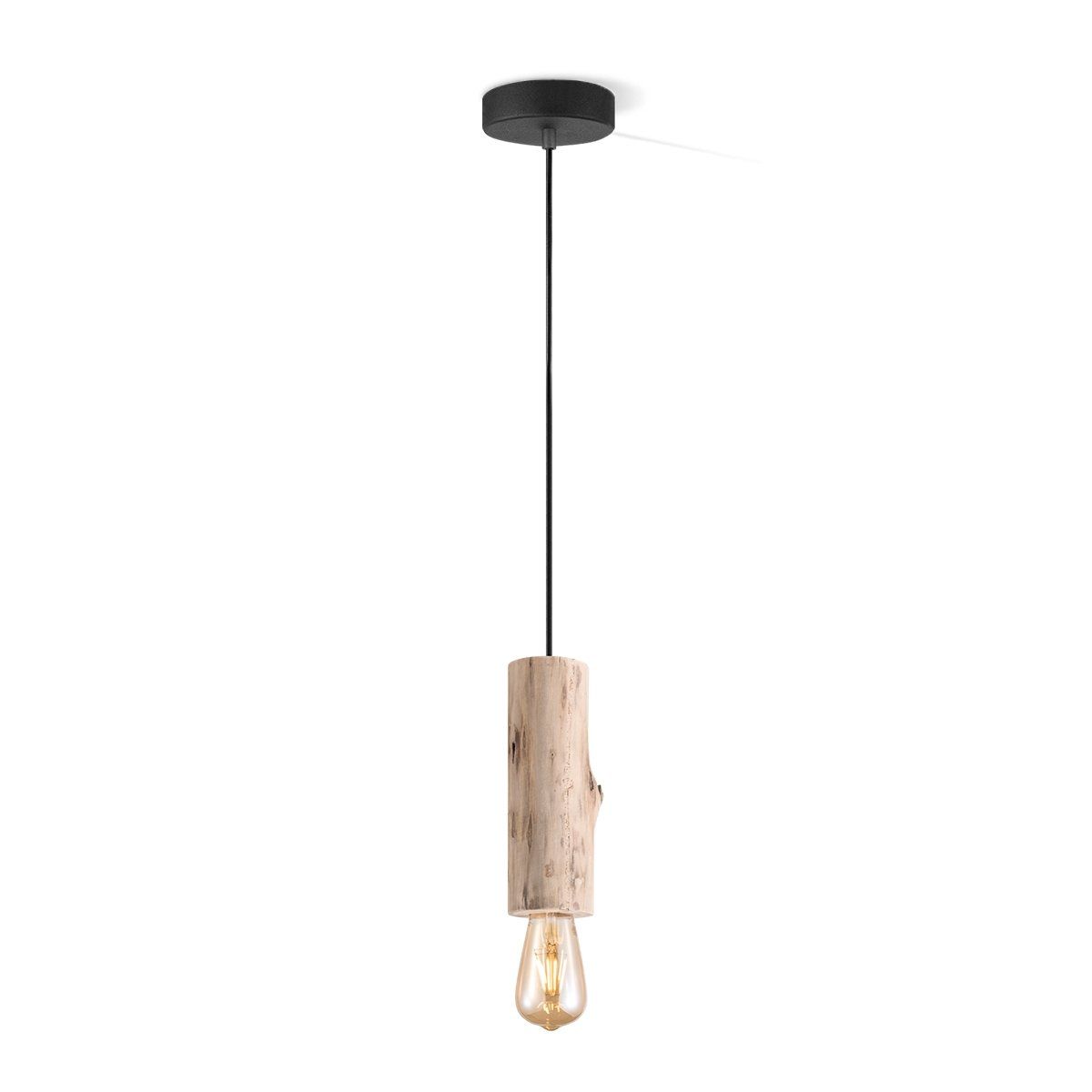 Billy Hanglamp Large – Landelijke Elegantie met Hout en Metaal