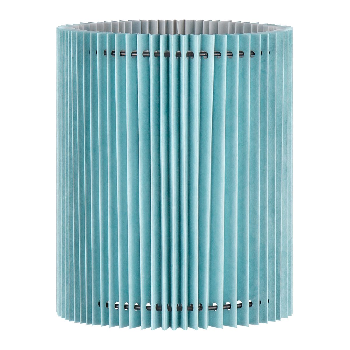 Blauwe Papieren Gevouwen Lampenkap – Cylinder, 20 cm × 24 cm – E27