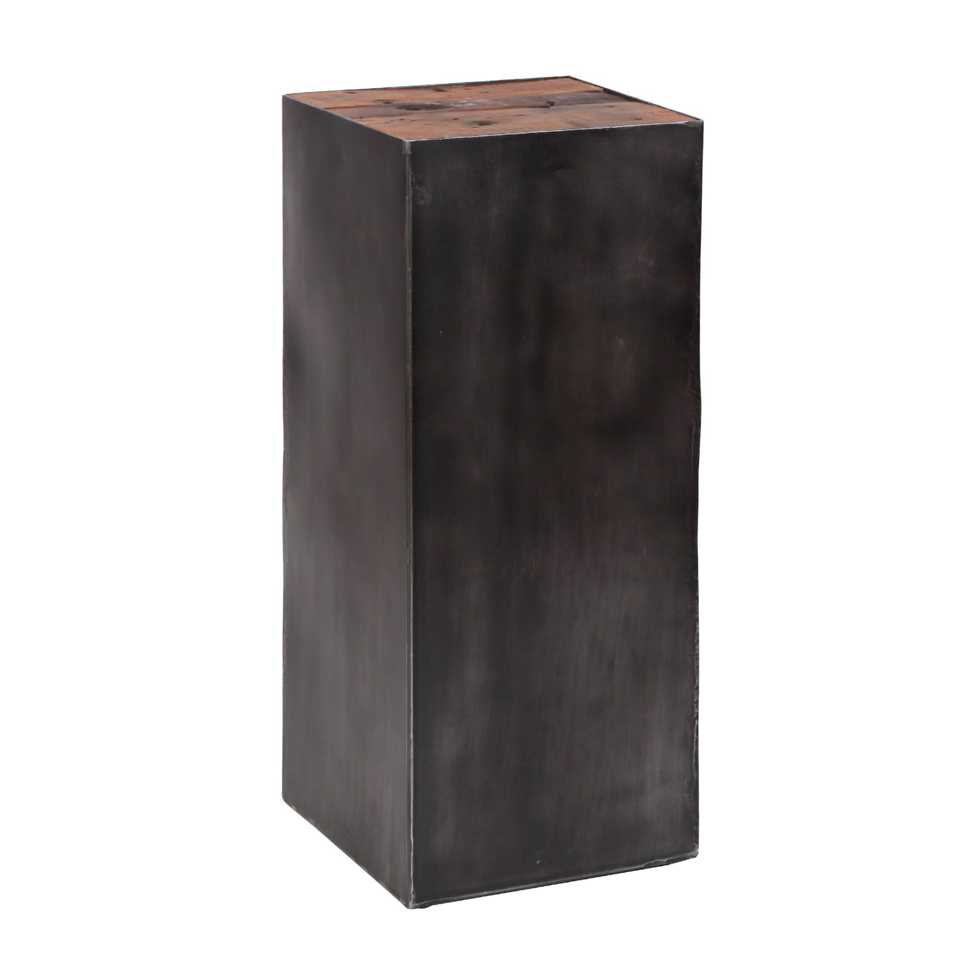 Bloemenzuil Raft – Stoere Bloemtafel 70 cm met Hardhouten Blad