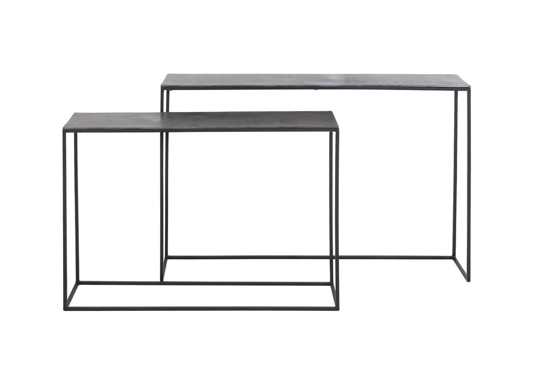 Boca side‑table set van Light & Living – stijlvolle zwarte metalen tafels