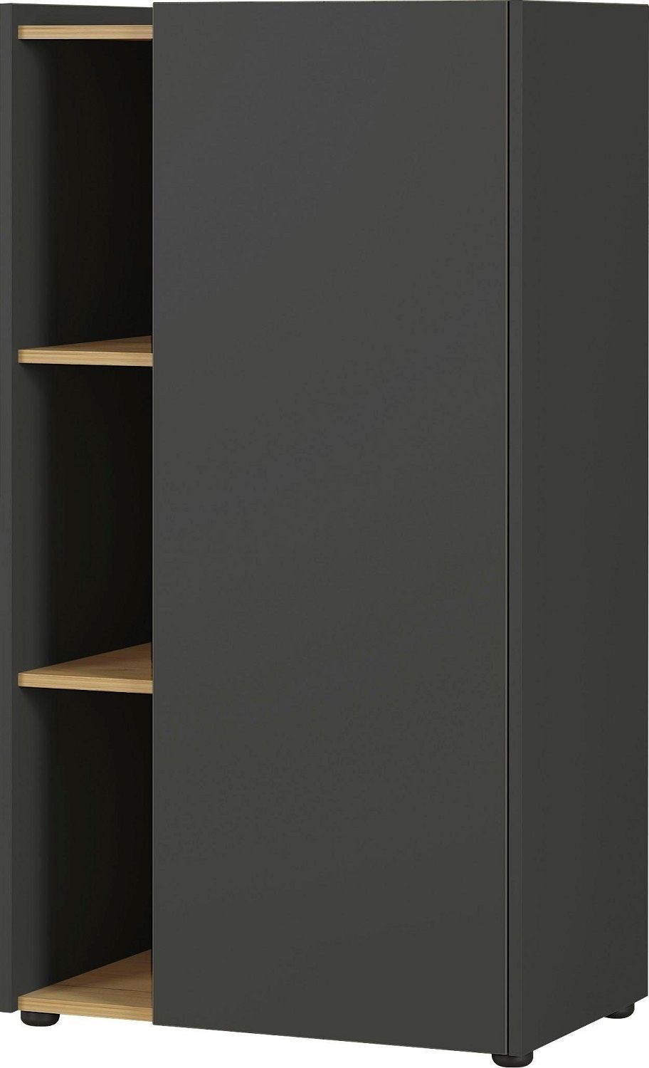 Boekenkast Austin 115 cm – Grafiet & Navarra eiken – Stijlvolle opbergruimte