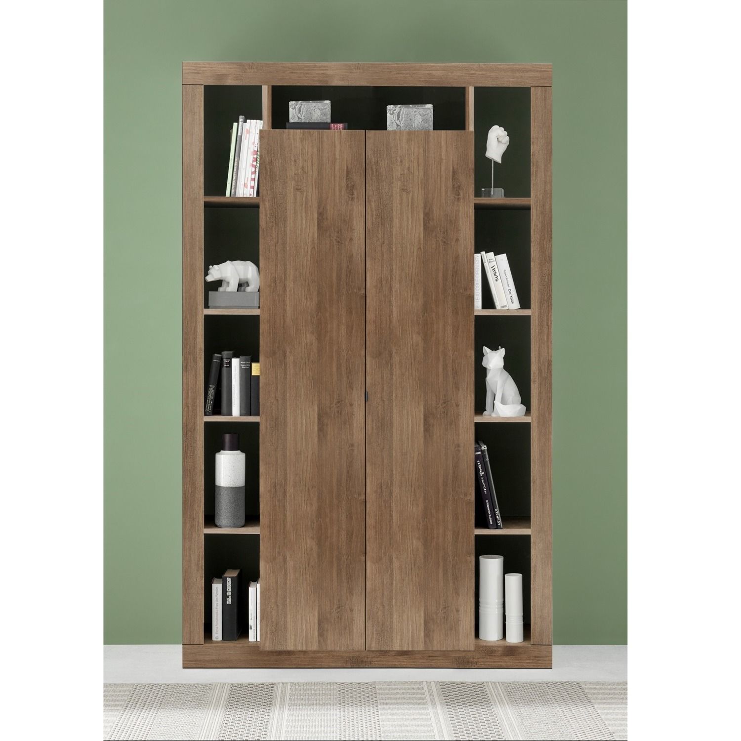 Boekenkast Rimini 134 × 217 cm – Moderne eiken opbergoplossing voor elke woonstijl