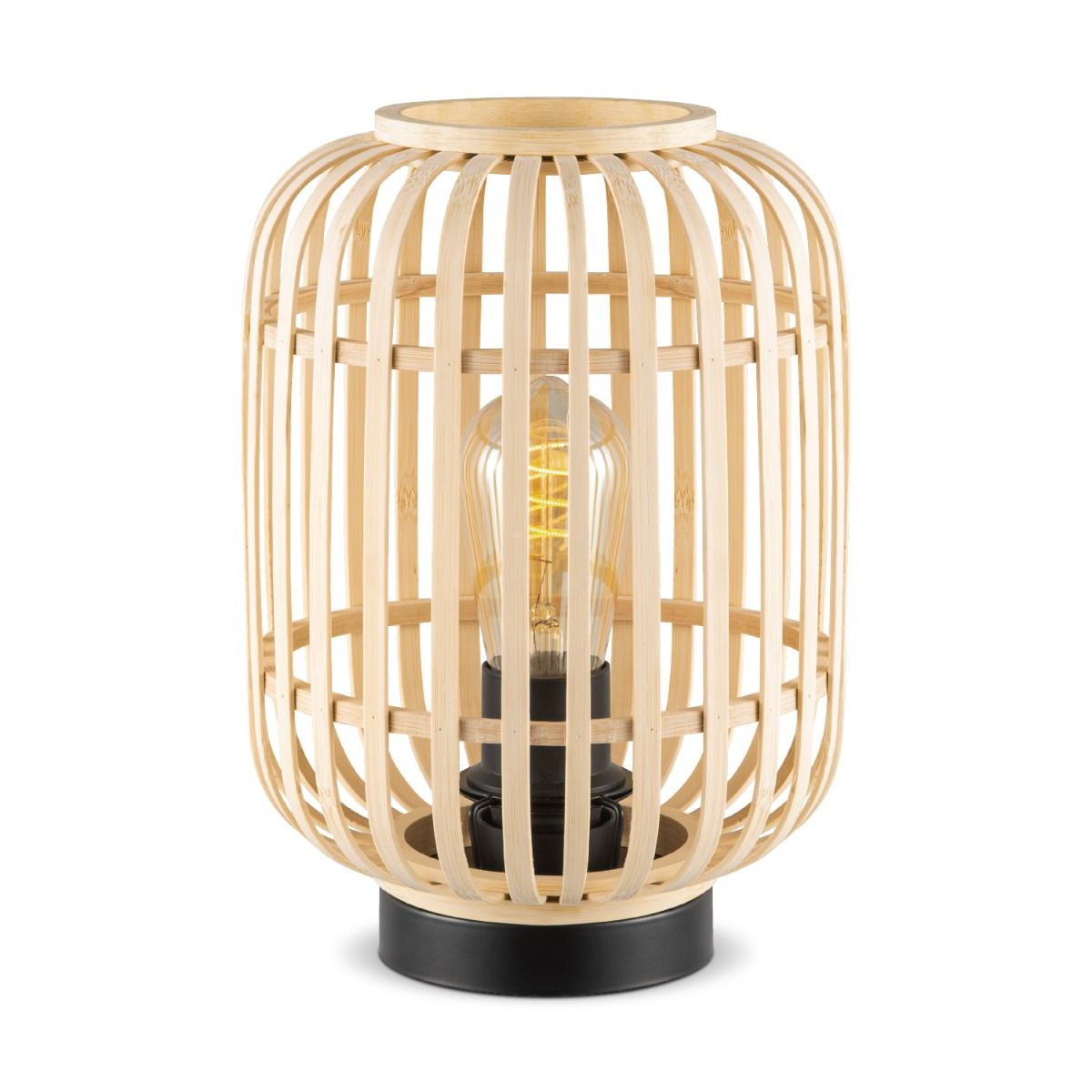 Boheemse tafelbries: elegante bamboe lamp met warme uitstraling