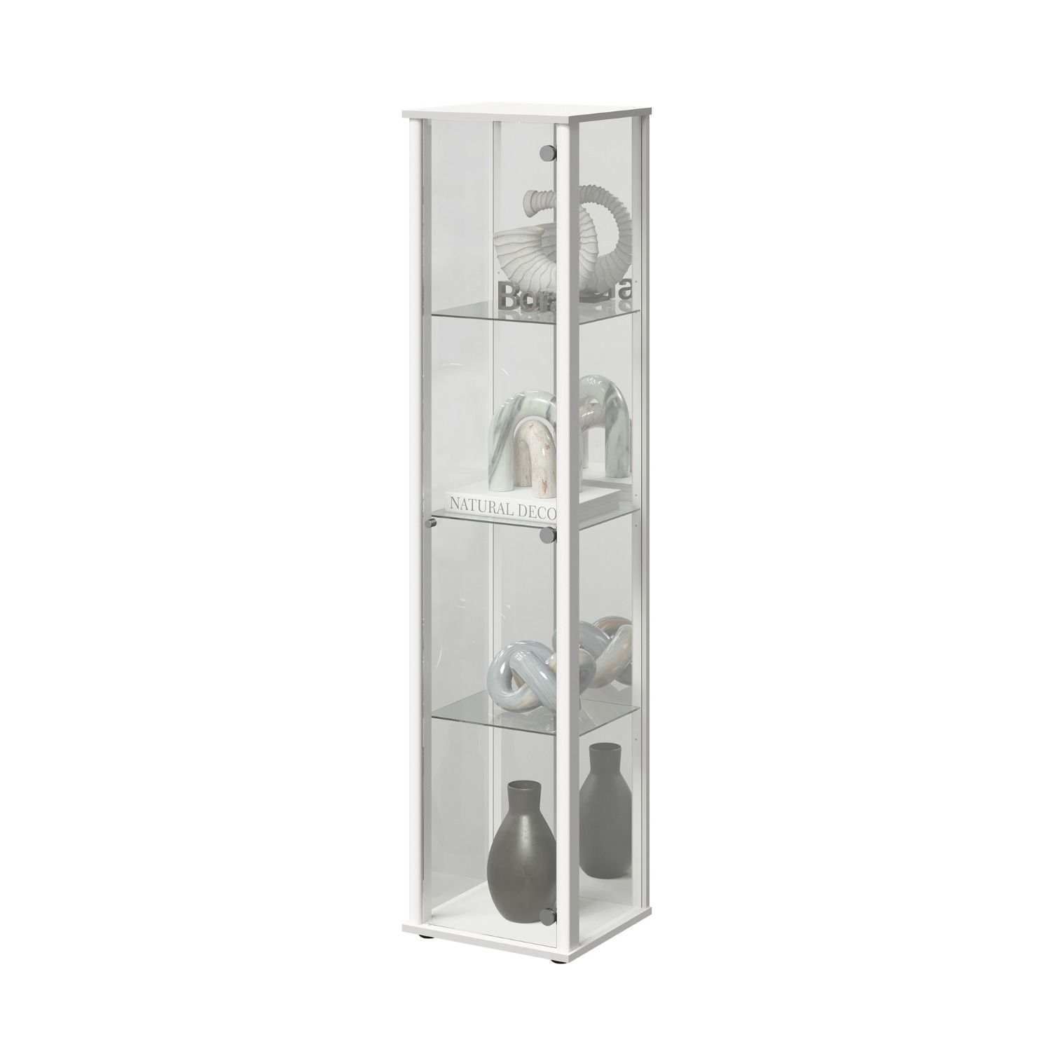 Bora vitrinekast 1‑deurs wit – modern Scandinavisch design voor elke ruimte