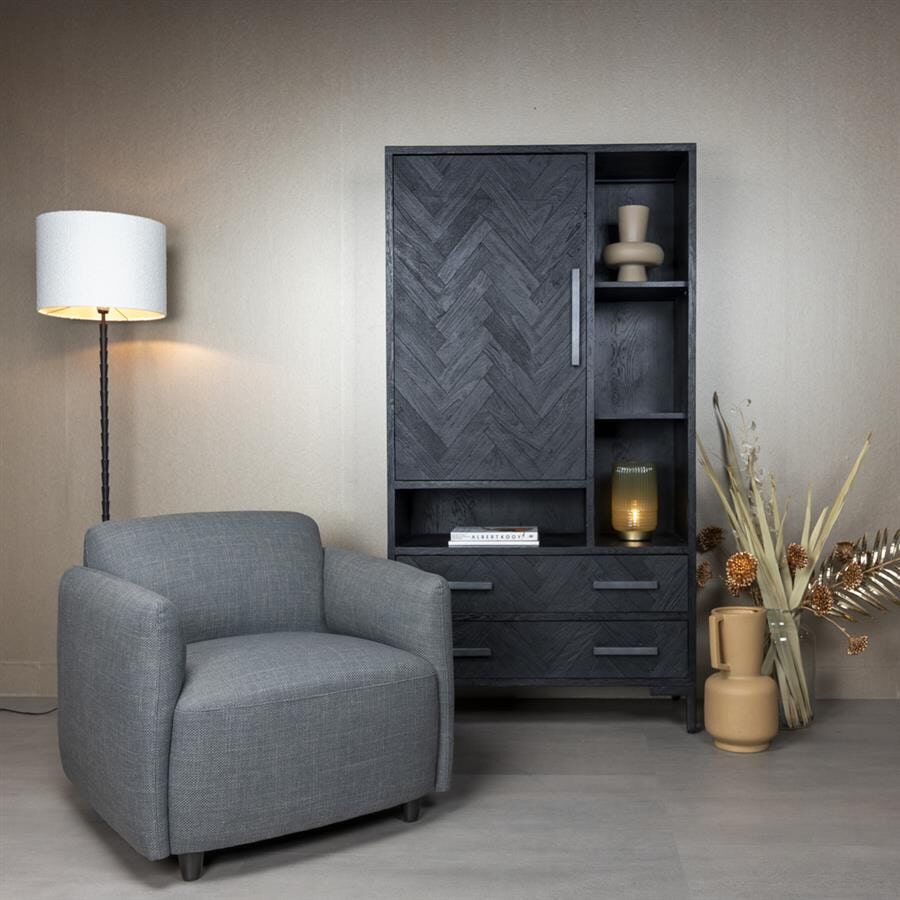 Bradfort Geweven Fauteuil van Tower Living – Stijlvolle Grijze Zitplek voor elke Woonkamer