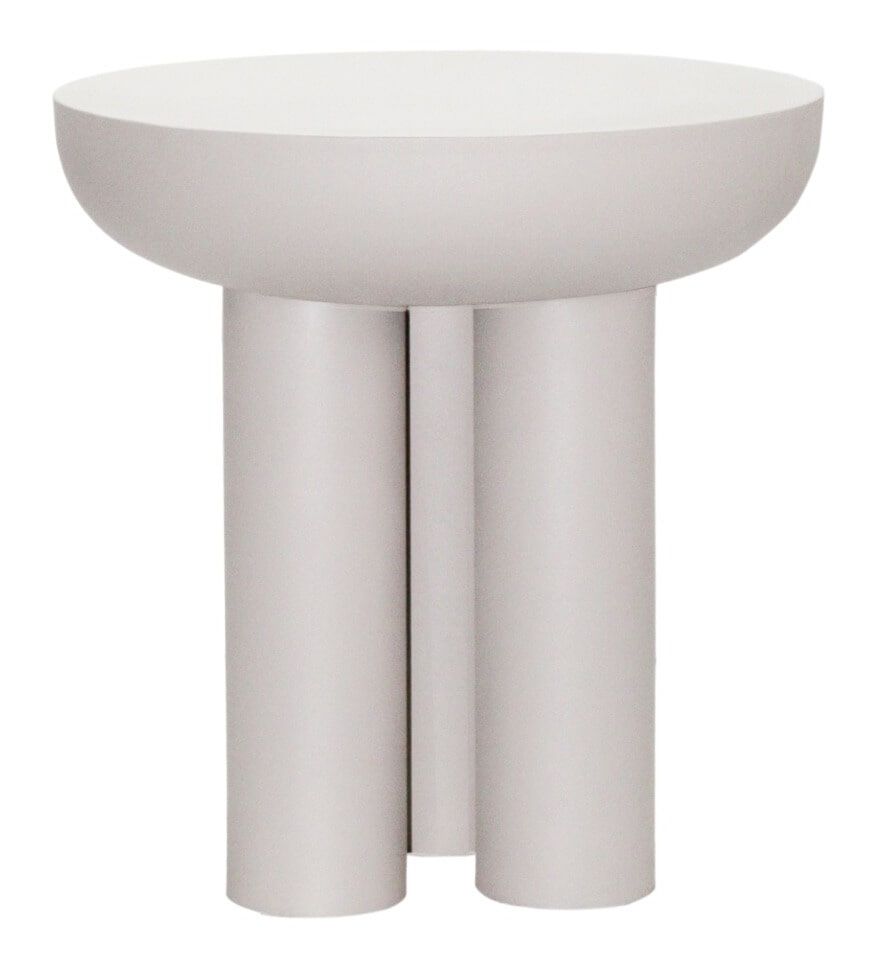 Brix Ronde Bijzettafel Jez – Stijlvolle Off‑White Sand Accent voor jouw Woonkamer