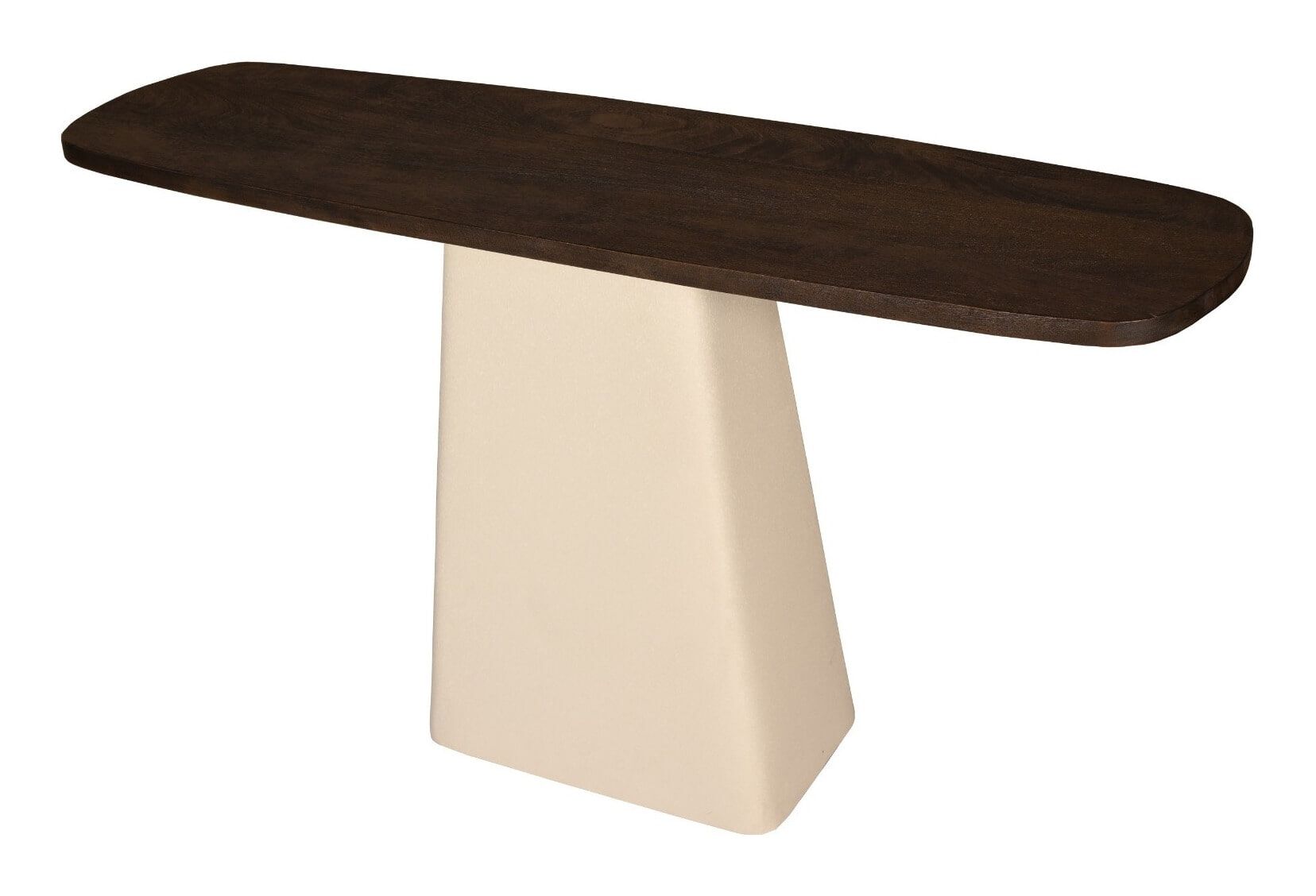 Brix Sidetable Mylon – warme mangohouten blad met strakke stalen poten (140 cm)