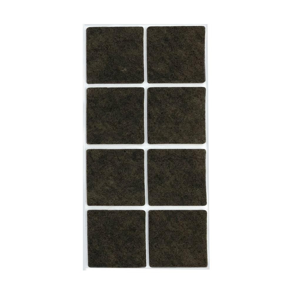 Bruin Plakvilt 5 × 5 cm – 8 Stuks voor Stijlvolle Meubelbescherming