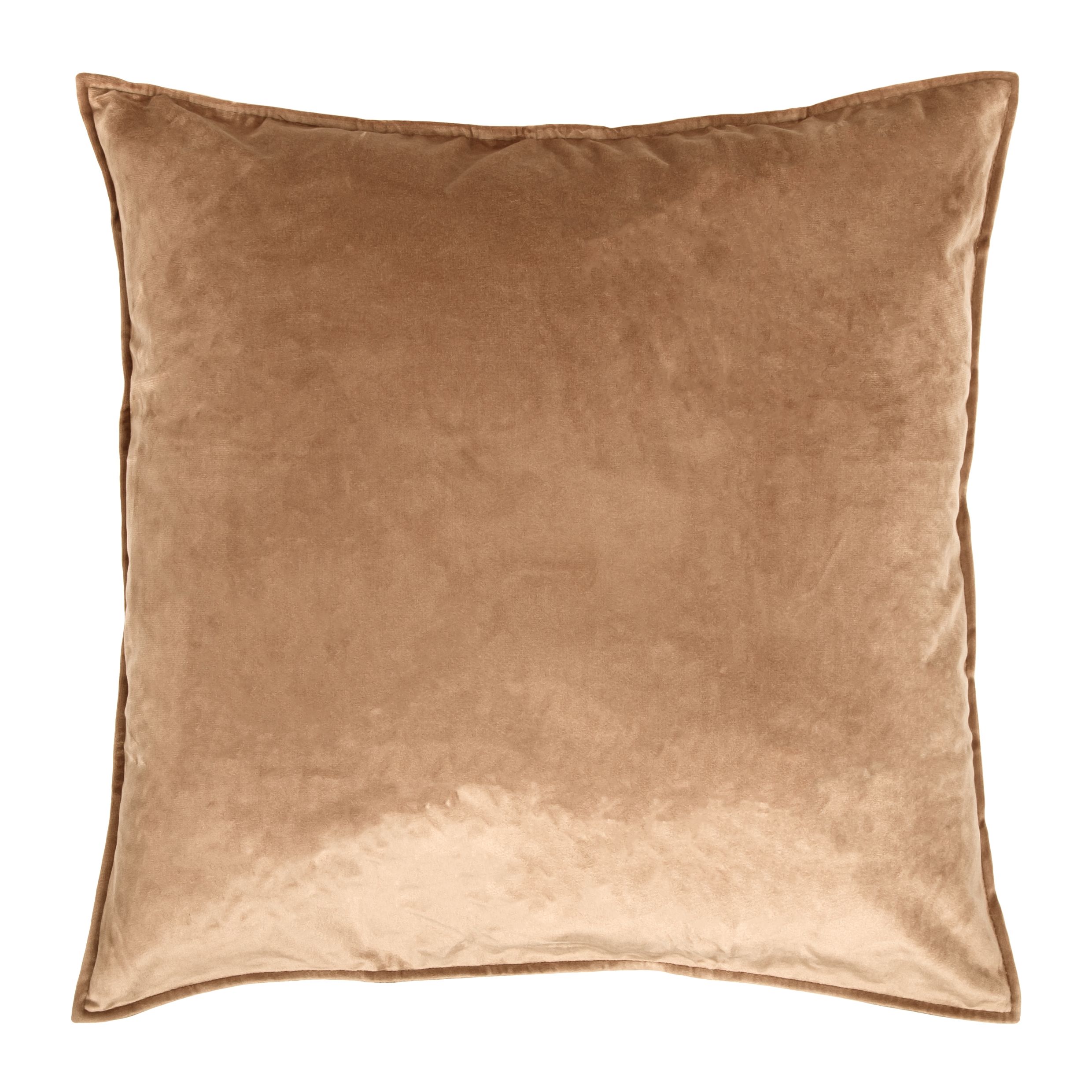 Bruine fluwelen sierkussenhoes 45×45 cm – QUVIO