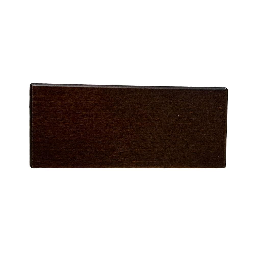 Bruine hoekmeubelpoot van massief hout – 11×11 cm, 4,5 cm hoogte