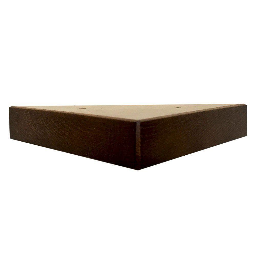 Bruine meubelpoot van massief hout – 15×15 cm, 3 cm hoog – Furniture Legs Europe