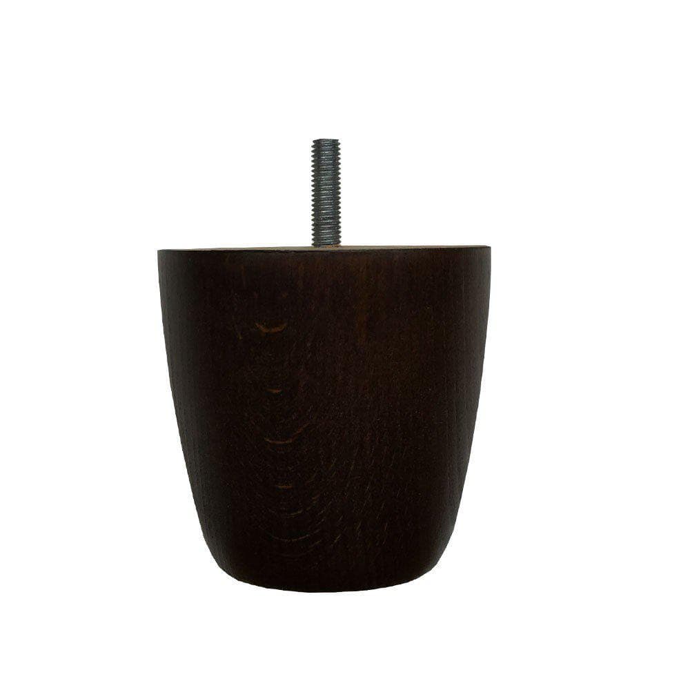 Bruine ronde meubelpoot Ø 8 cm – massief hout – M8 – Furniture Legs Europe