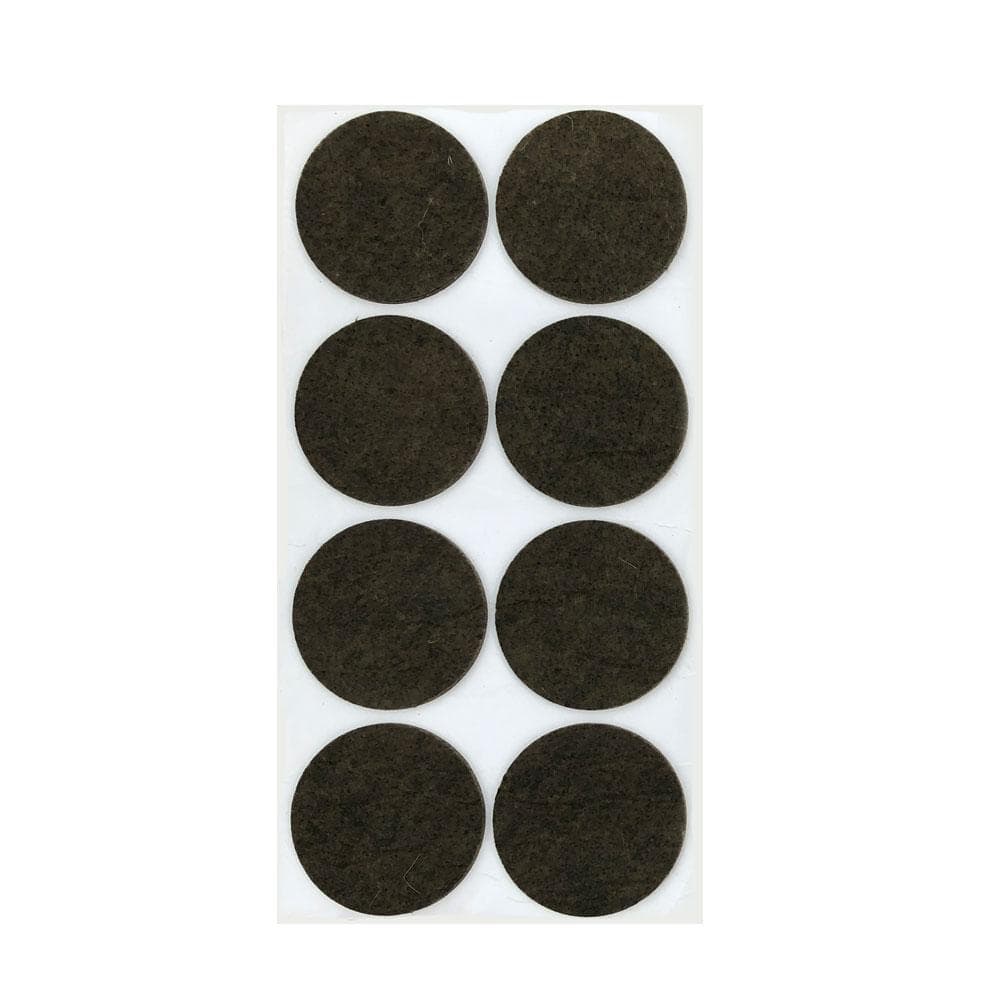 Bruine ronde plakviltpootjes Ø 6 cm – 8 stuks – Furniture Legs Europe