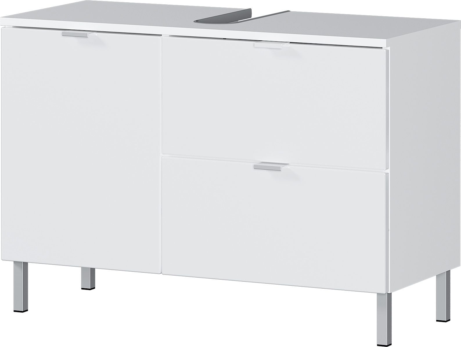Bruno L Wastafelonderkast 80 cm – Strak wit design voor een frisse badkamer