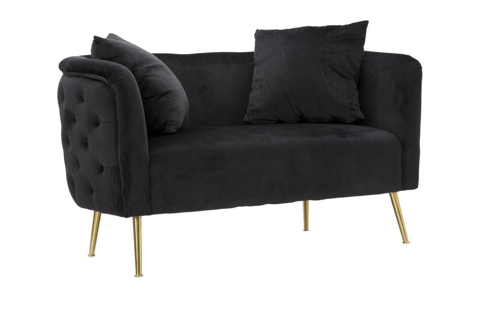 BucaRest Zwarte Designbank van Mauro Ferretti – Stijlvolle Comfort voor een Moderne Woonkamer