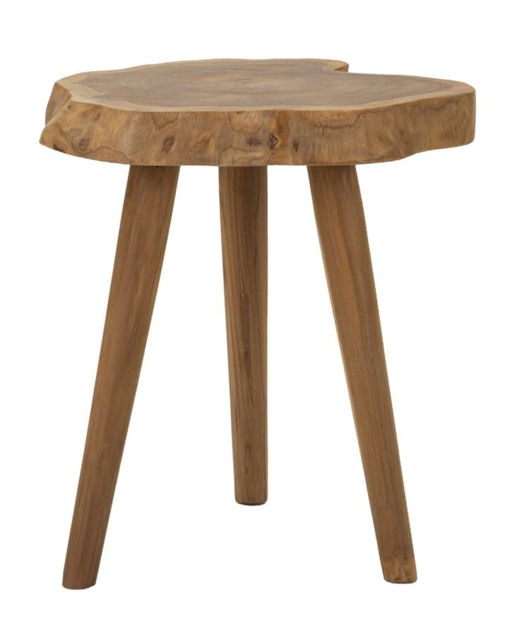 Budut Teak Hocker – Strakke Comfortabele Zitplaats in Natuurlijk Hout