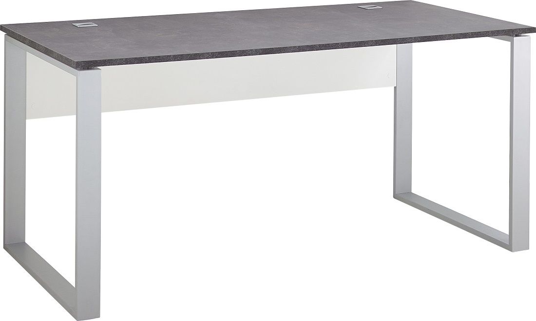 Bureau Altino 160 cm – Strakke Grijze Marmerlook voor een Stijlvolle Werkruimte