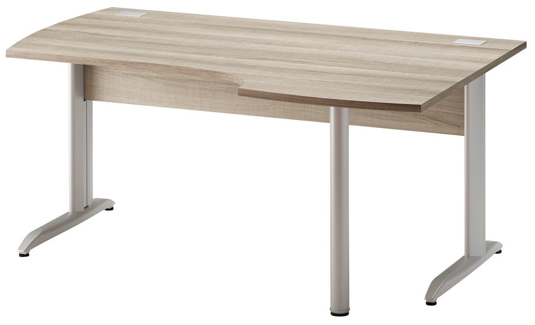 Bureau Jazz plus Rechts – 160 cm breed, grijs eiken, strak design voor thuis en kantoor
