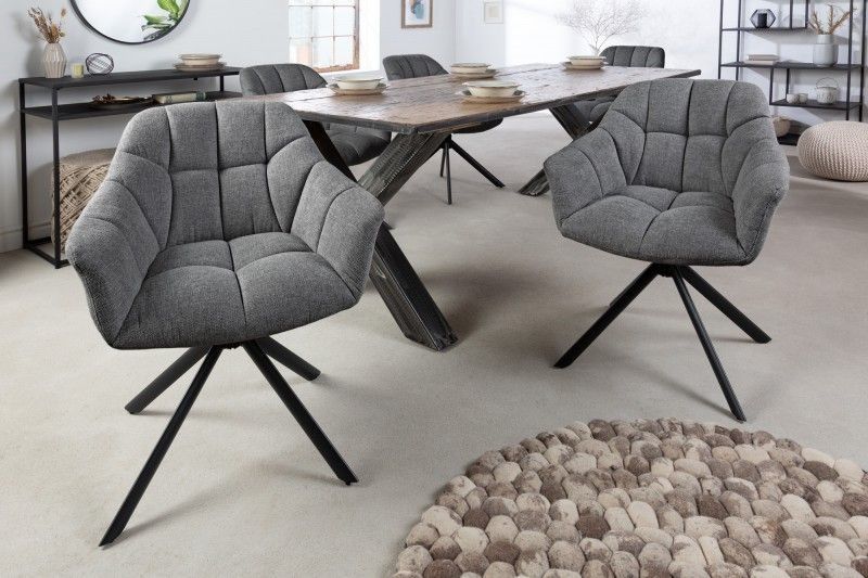 Bureaustoel PAPILLON – Donkergrijs met Zwart Frame, Comfort en Design voor elke ruimte