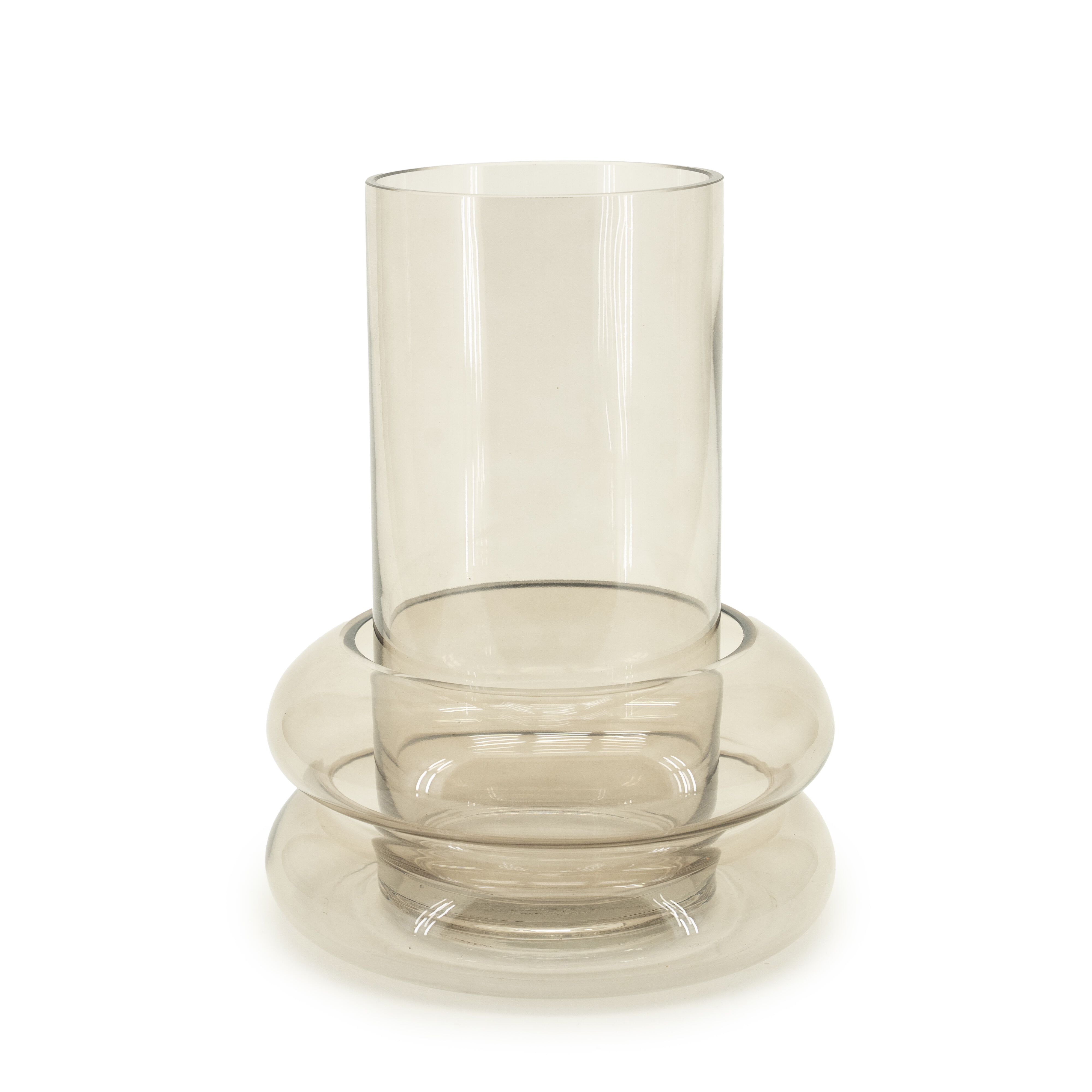 By‑Boo Chunky Vaas in Beige – Elegante Glasaccenten voor elk Interieur