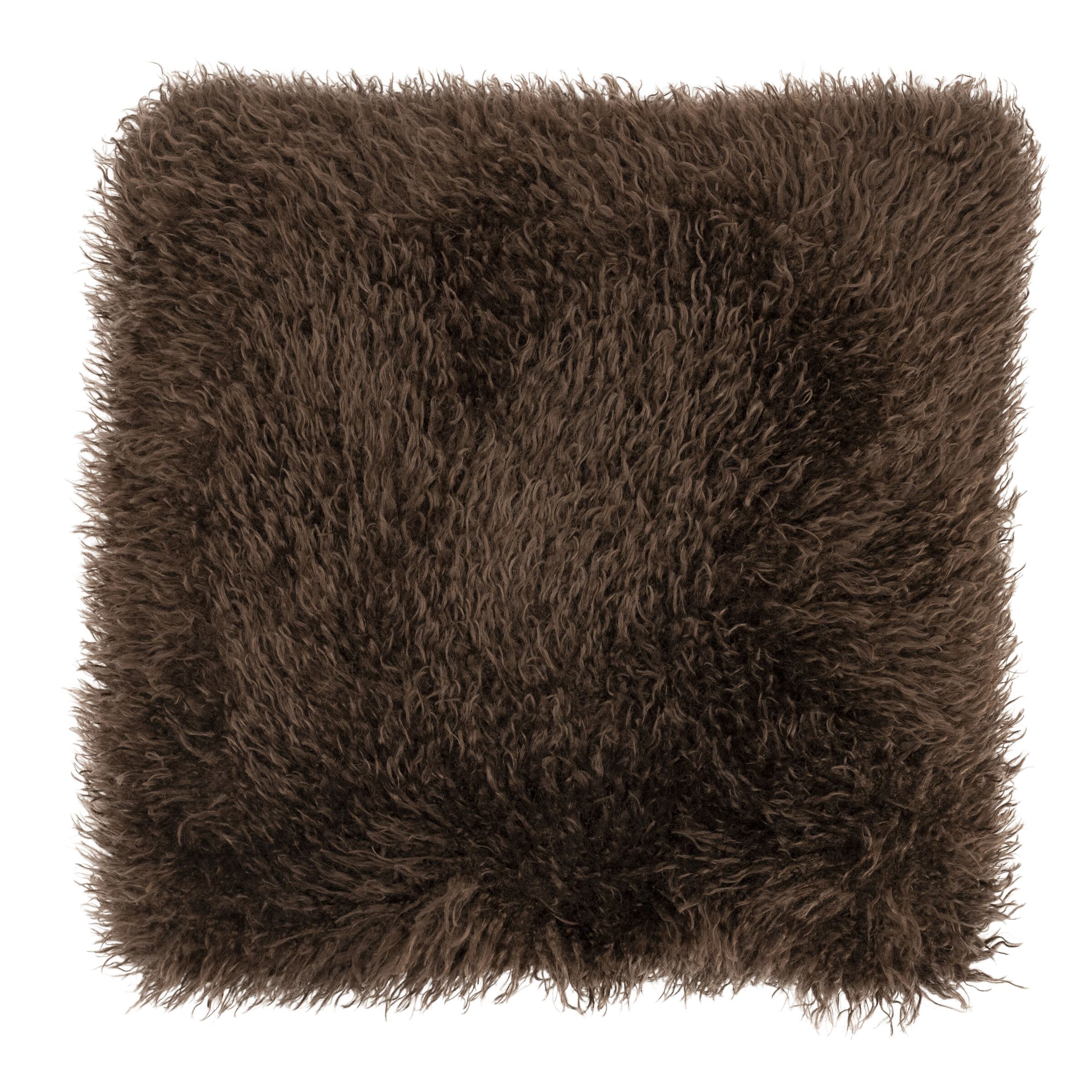 By-Boo Doodly sierkussen 50 × 50 cm – elegant donkerbruin