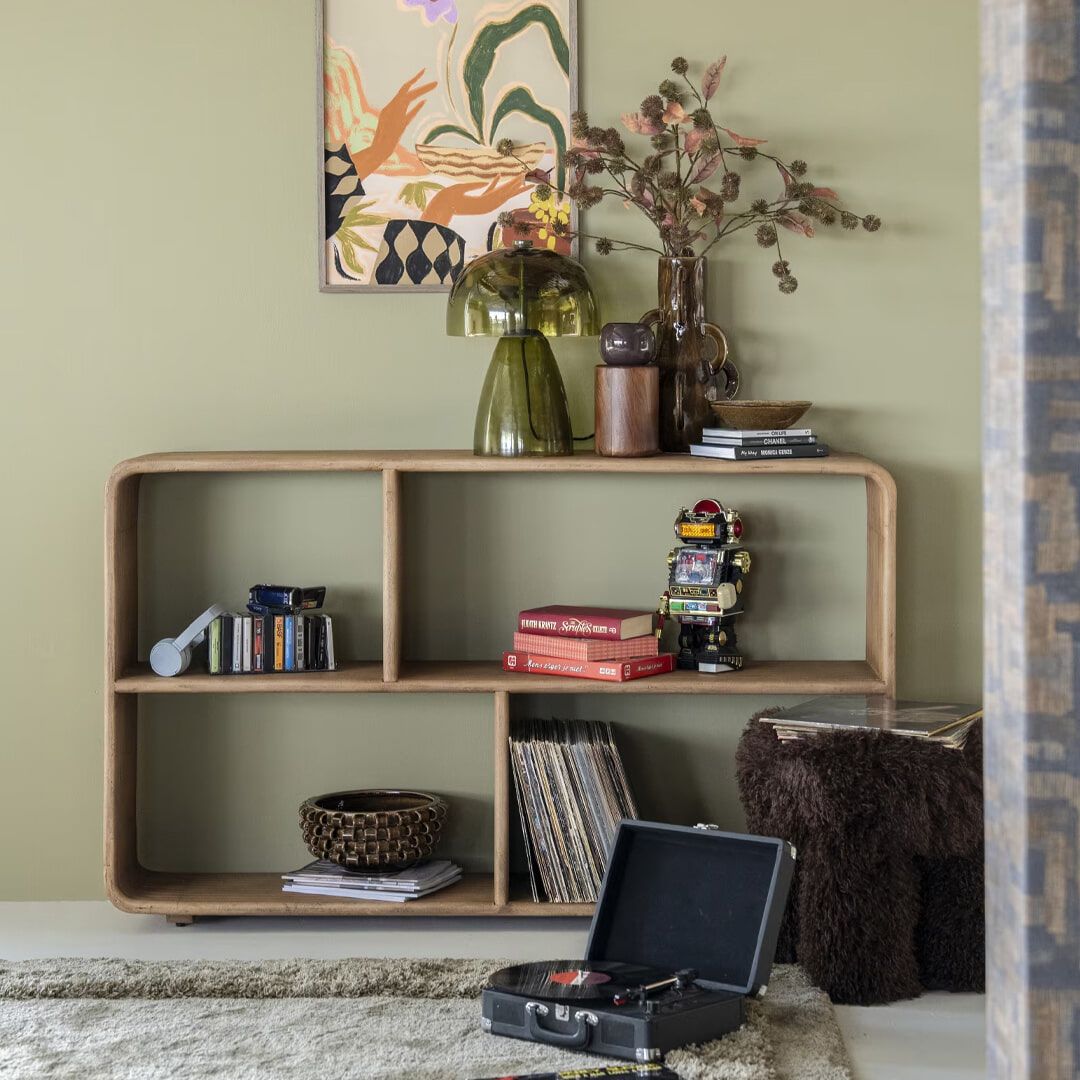 By‑Boo Dressoir Rigato – Warm Mangohout, 150 cm
