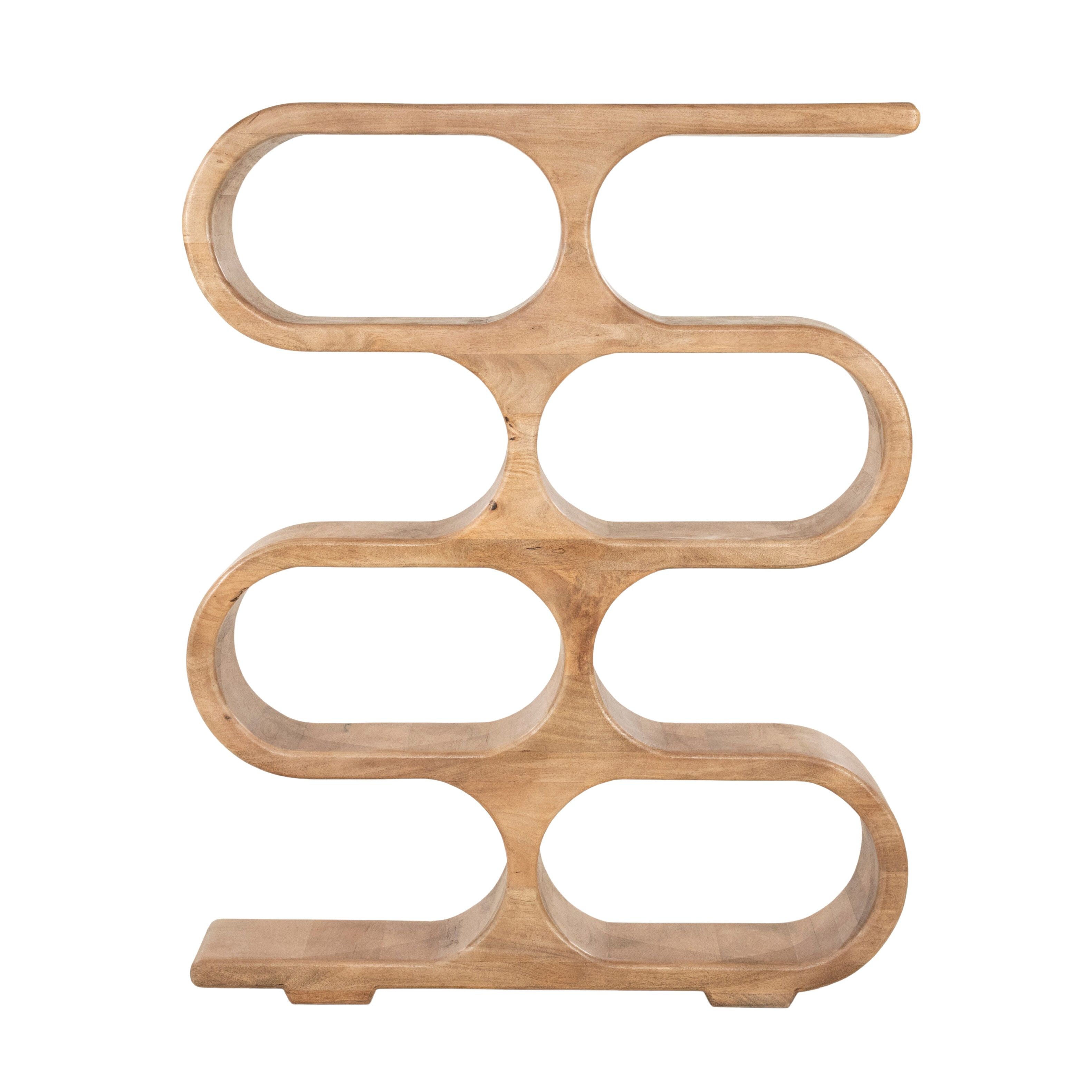 By-Boo Esu Organische Wandkast van Mangohout – 150×120 cm, Natuurlijk Bruin