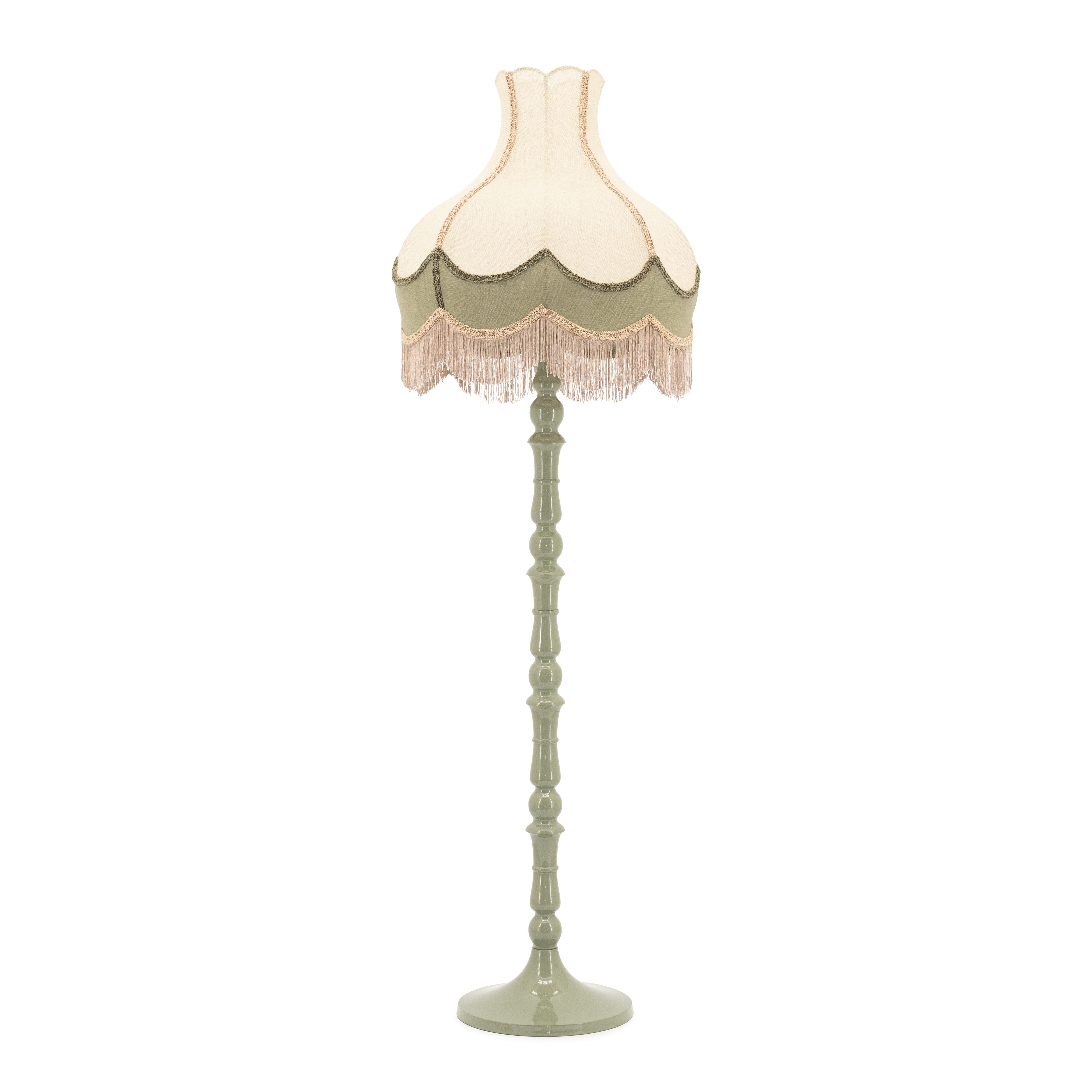 By-Boo Fringaloo Vloerlamp – Groene Katoen‑jute Lamp voor een Warm Thuis