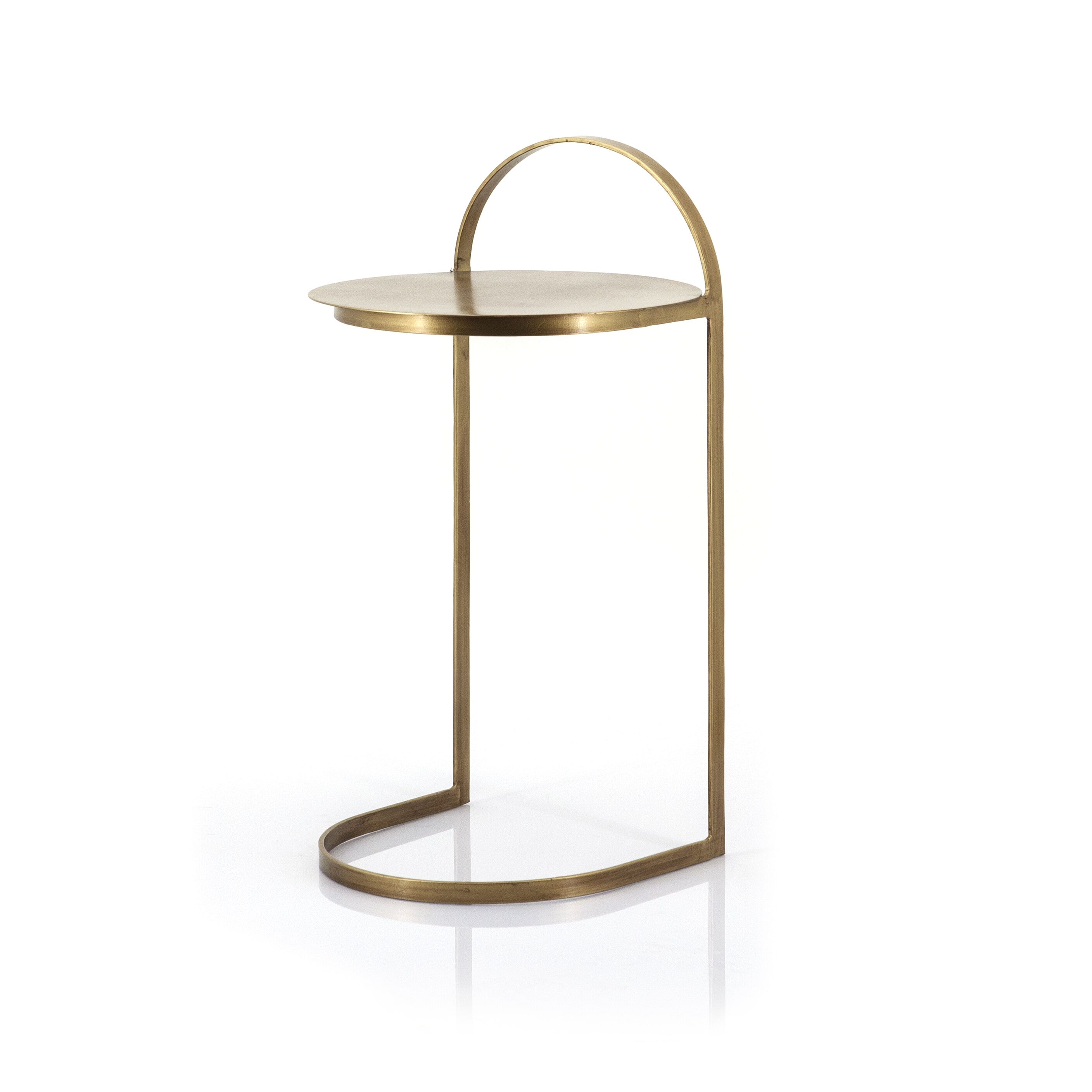 By-Boo Garcon ronde bijzettafel in glanzend goud – compacte elegantie voor elk interieur